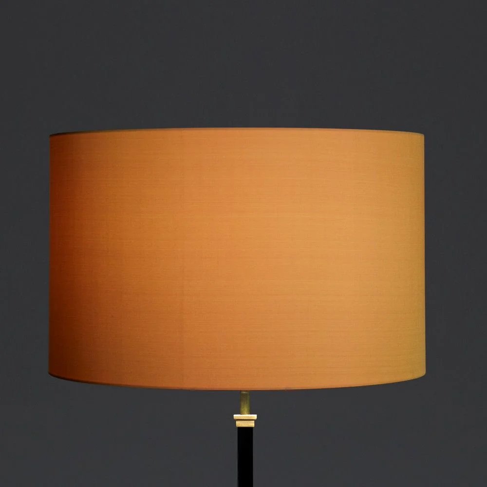 45cm drum lampshade in saffron dupion silk - Image 3