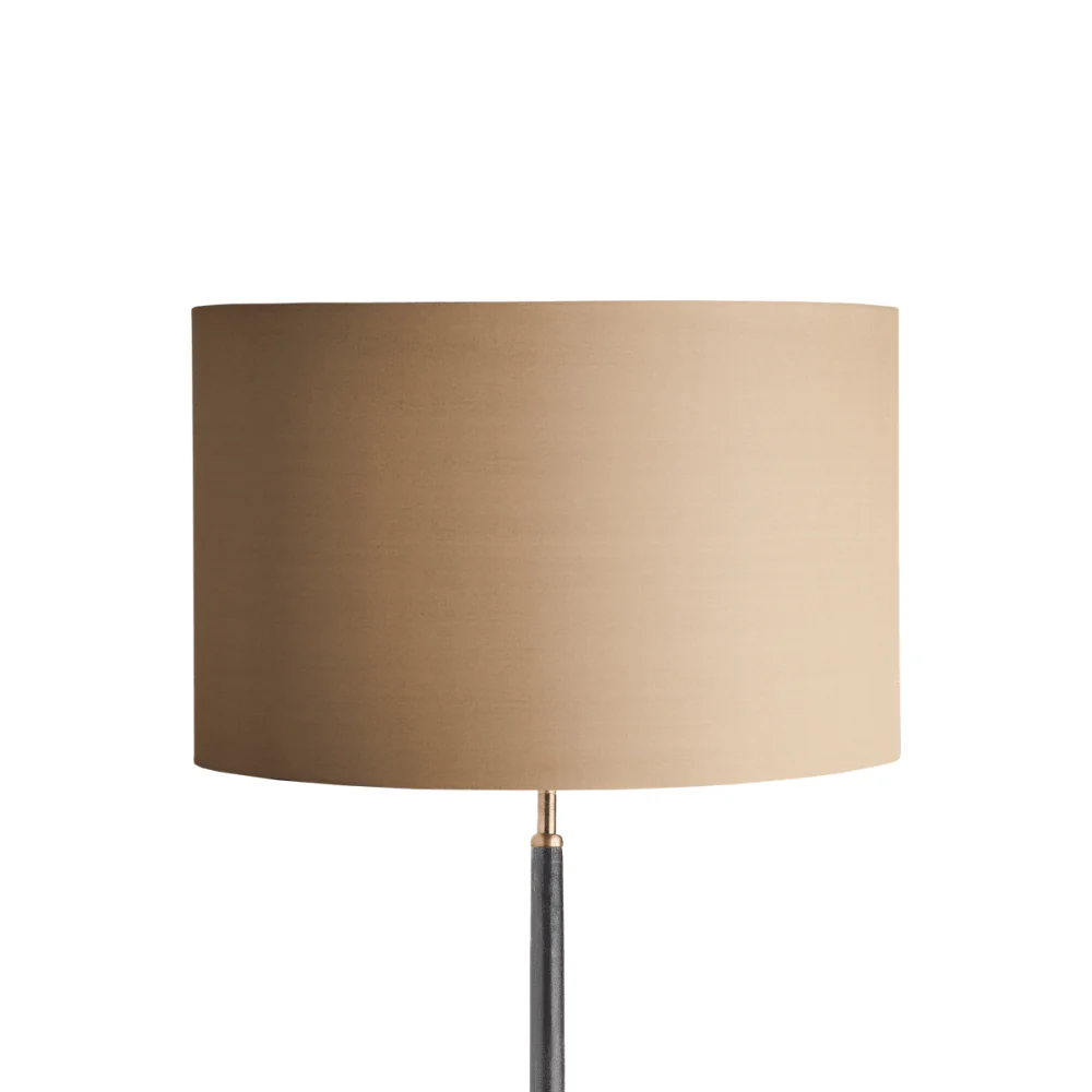 45cm drum lampshade in taupe dupion silk