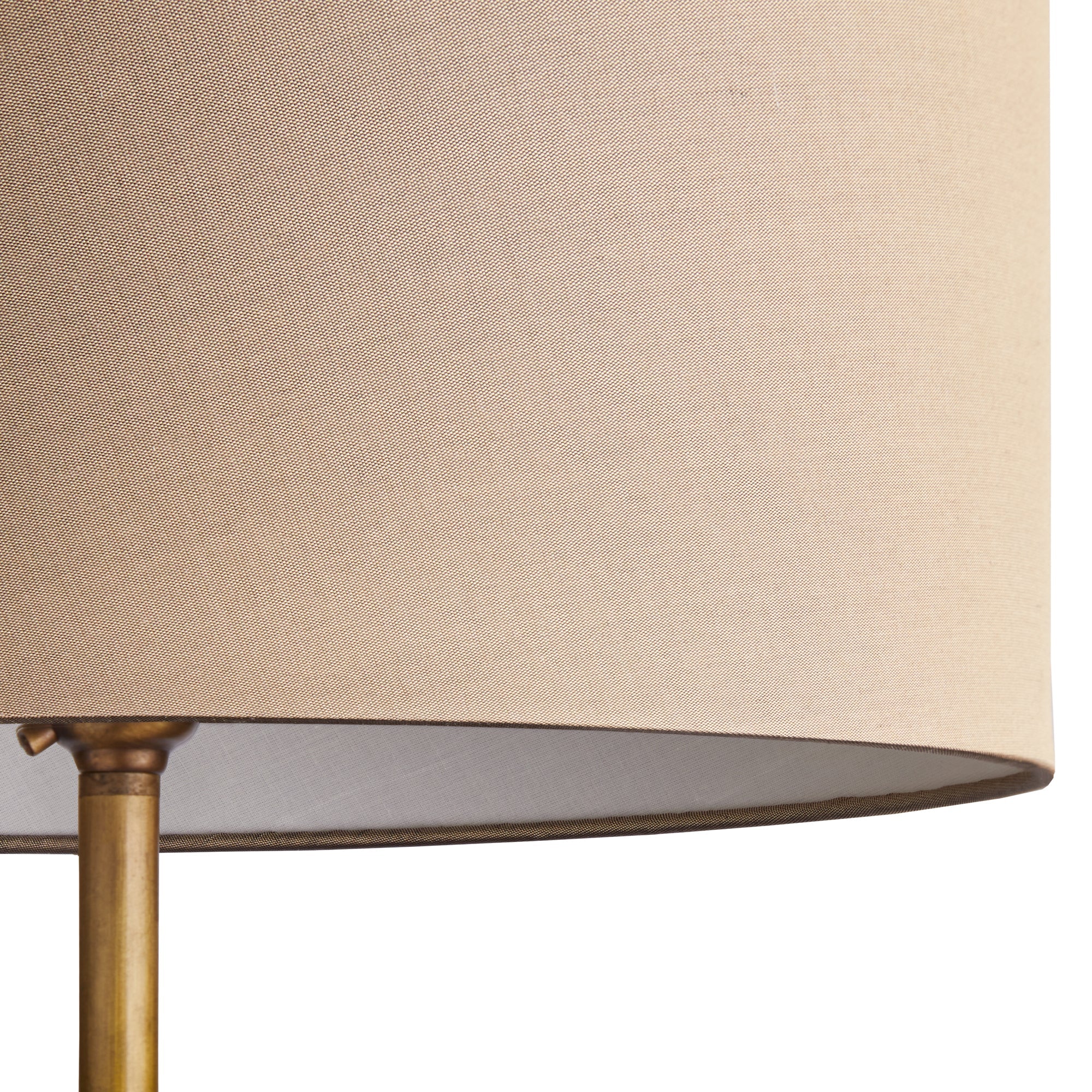 45cm drum lampshade in taupe dupion silk - Image 5