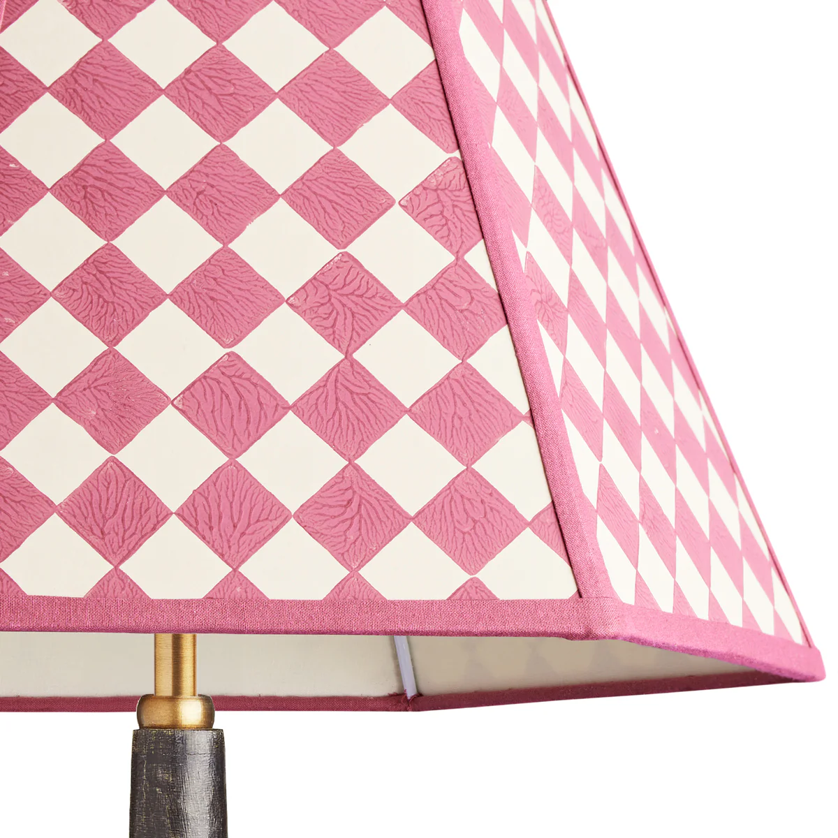 45cm Milford check hexagon shade in raspberry - Image 2