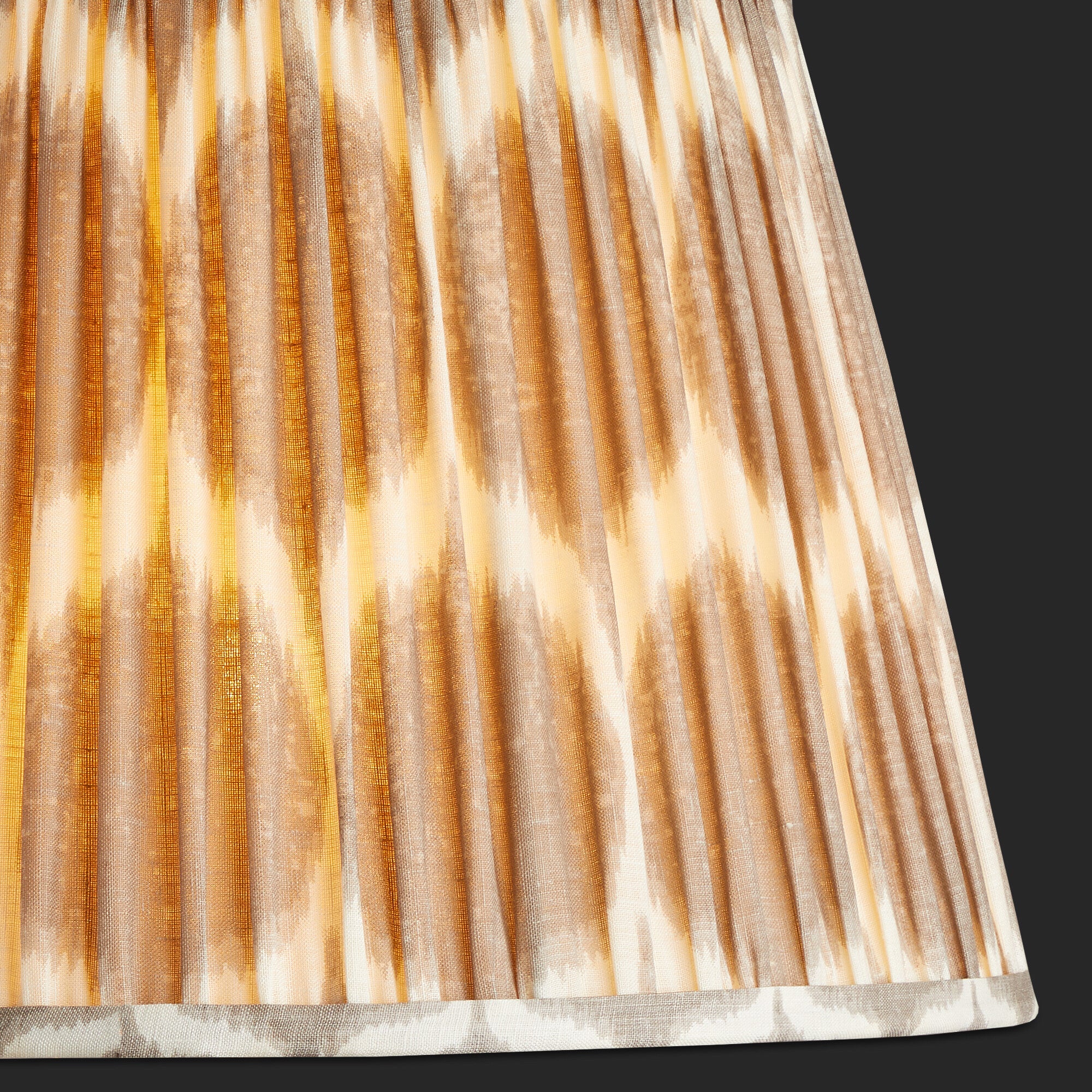 45cm straight empire printed linen ikat shade in grey Yoda - Image 5