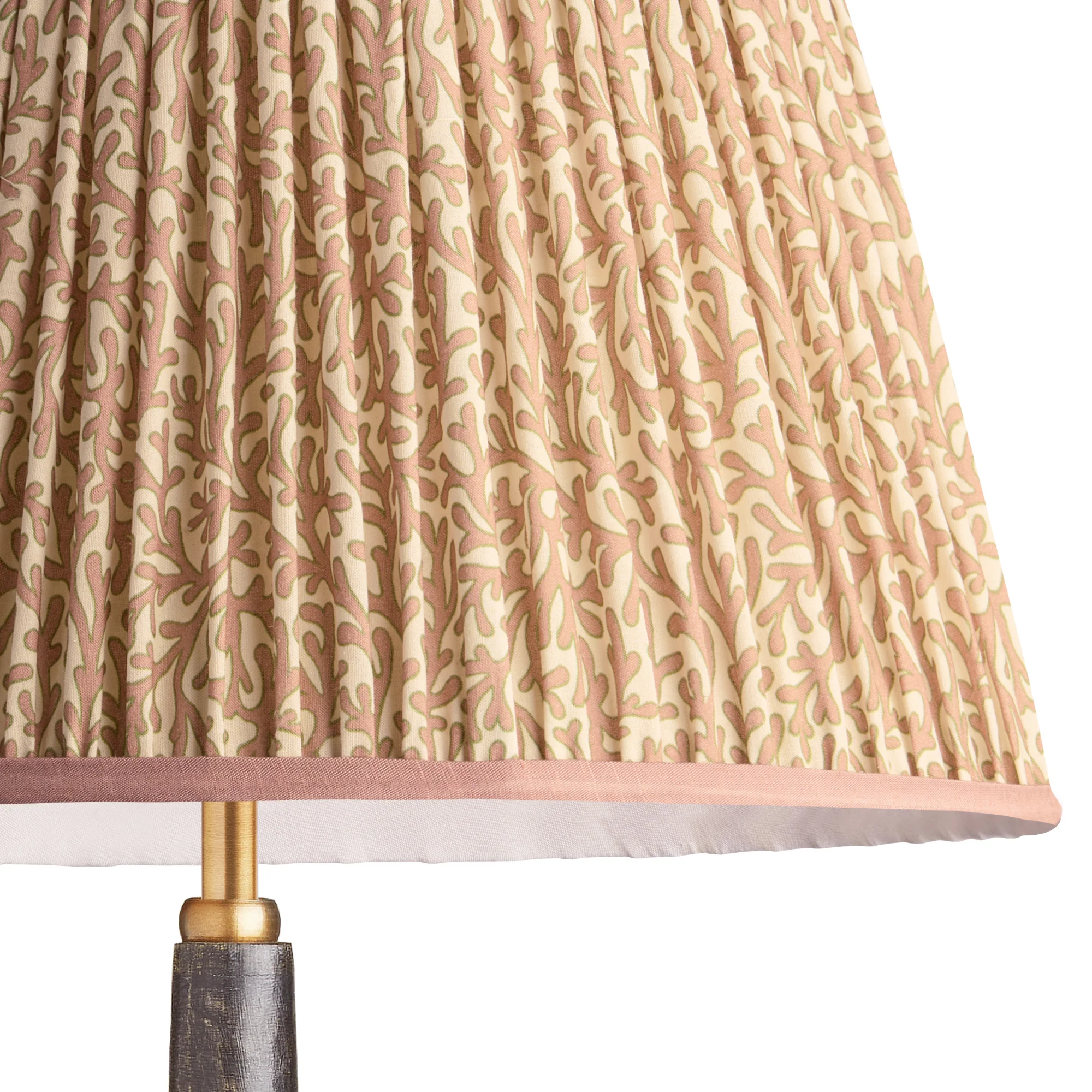 45cm straight empire shade in blush Tuffley gathered cotton by GP & J Baker - Image 2