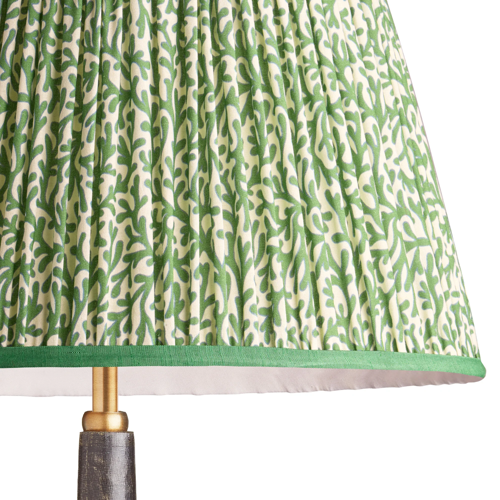 45cm straight empire shade in green blue Tuffley gathered cotton by GP & J Baker - Image 2