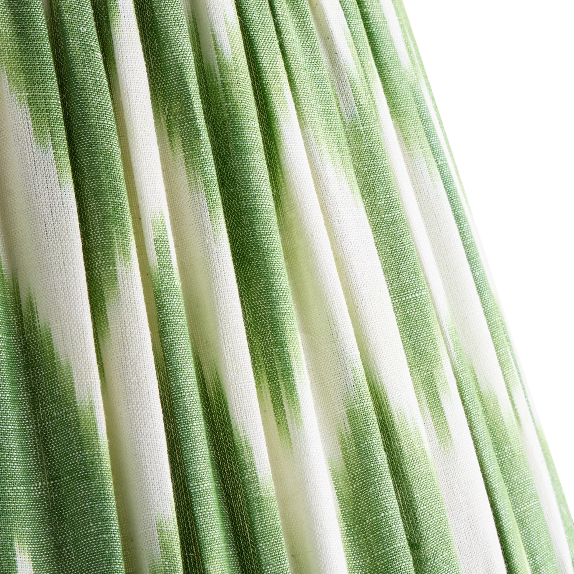 45cm straight empire shade in green zig zag ikat woven linen