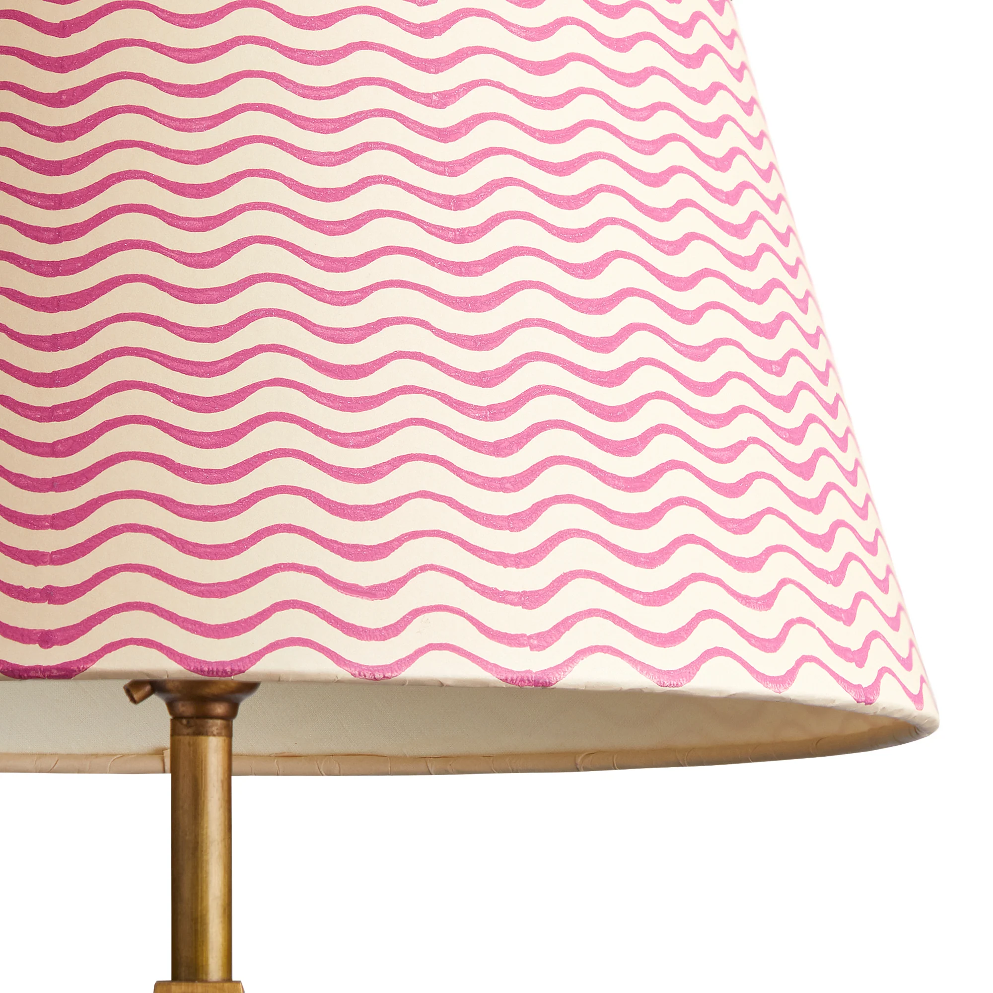 45cm straight empire shade in hot pink ripples hand painted card - Image 2