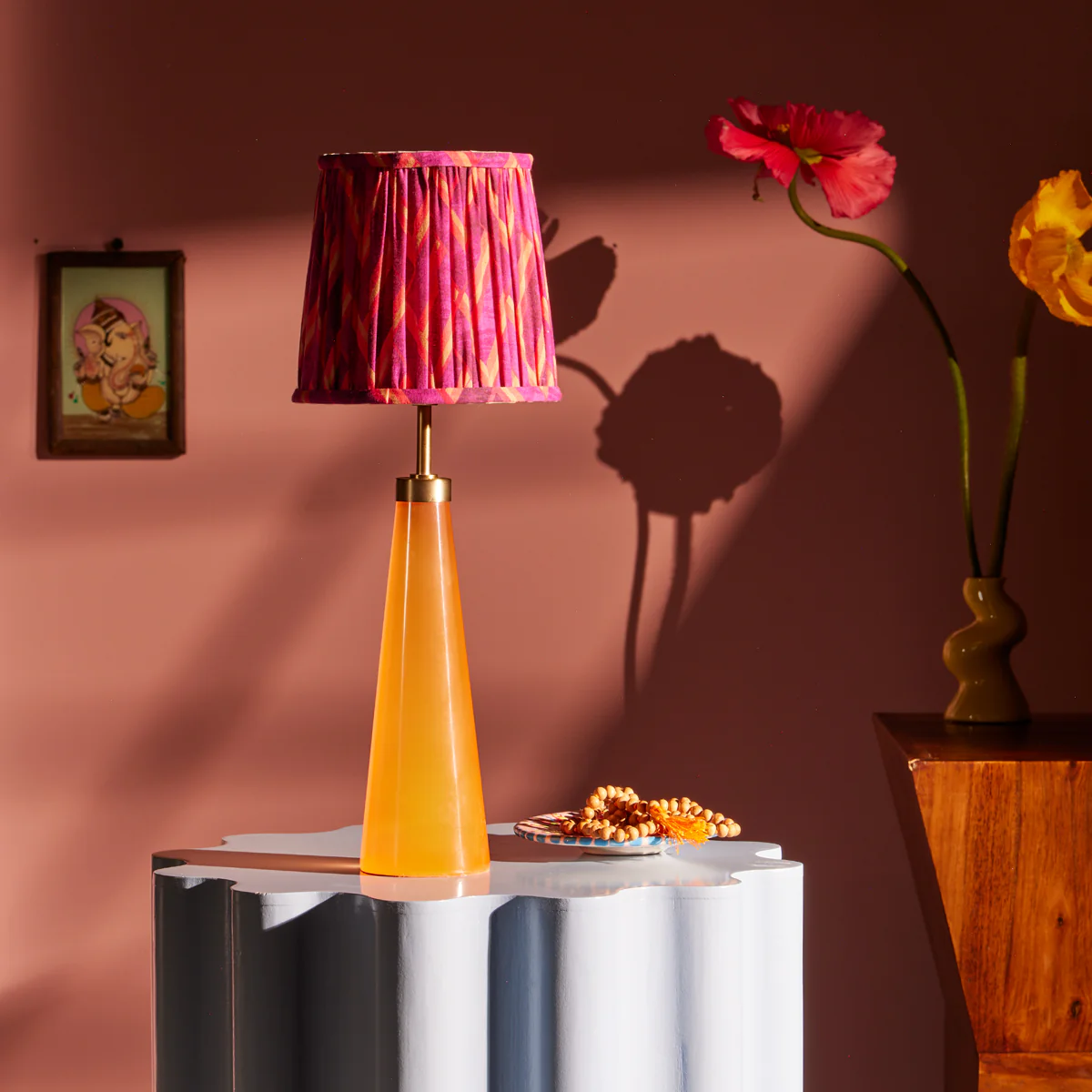 45cm straight empire shade in pink herringbone by Matthew Williamson - Image 5