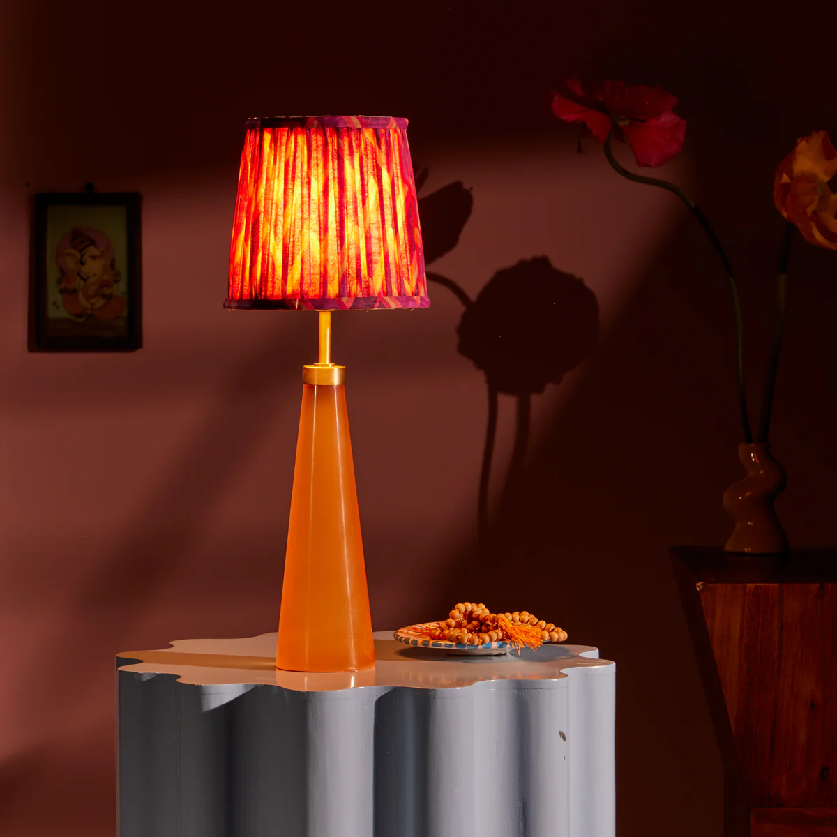 45cm straight empire shade in pink herringbone by Matthew Williamson - Image 6