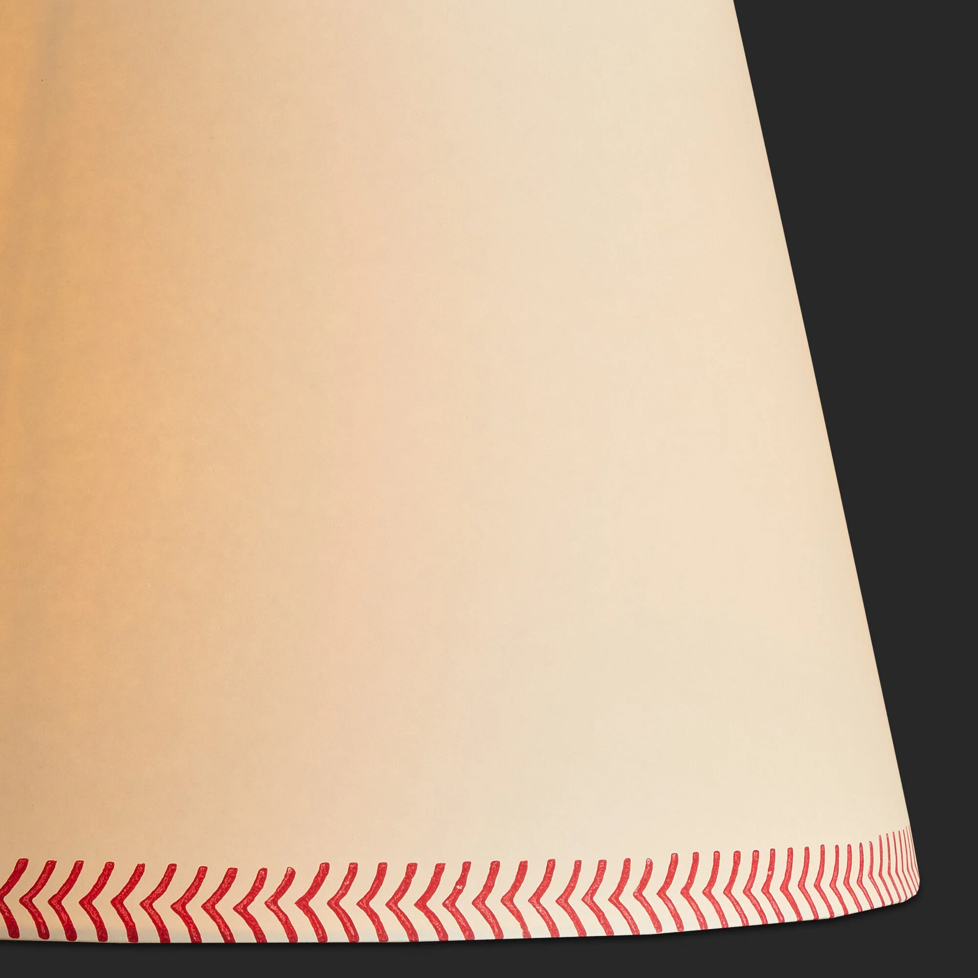 45cm straight empire shade in scarlet arrows hand painted card - Image 6