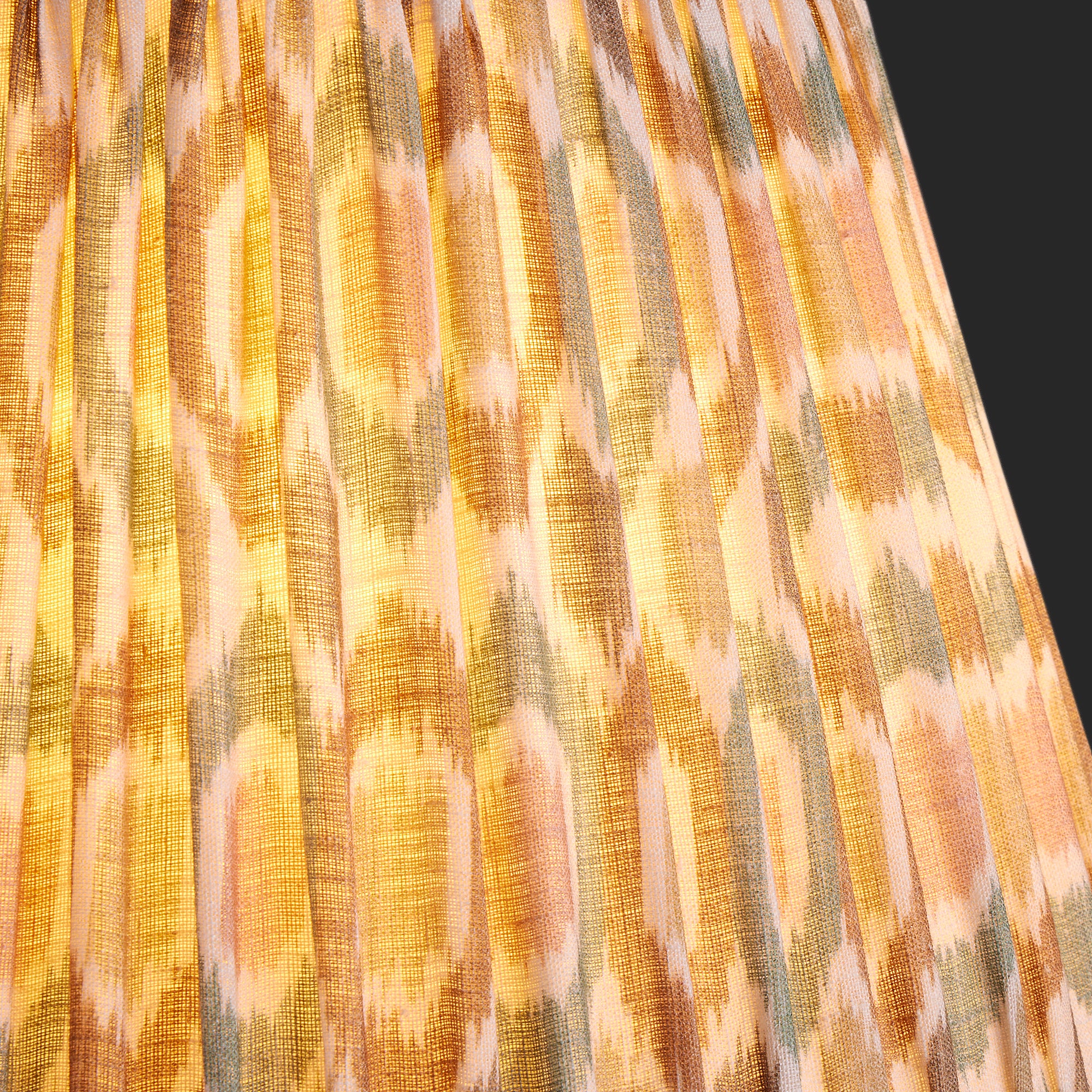 45cm straight empire shade in teal and brown Small Ikat Spot linen by GP & J Baker - Image 3