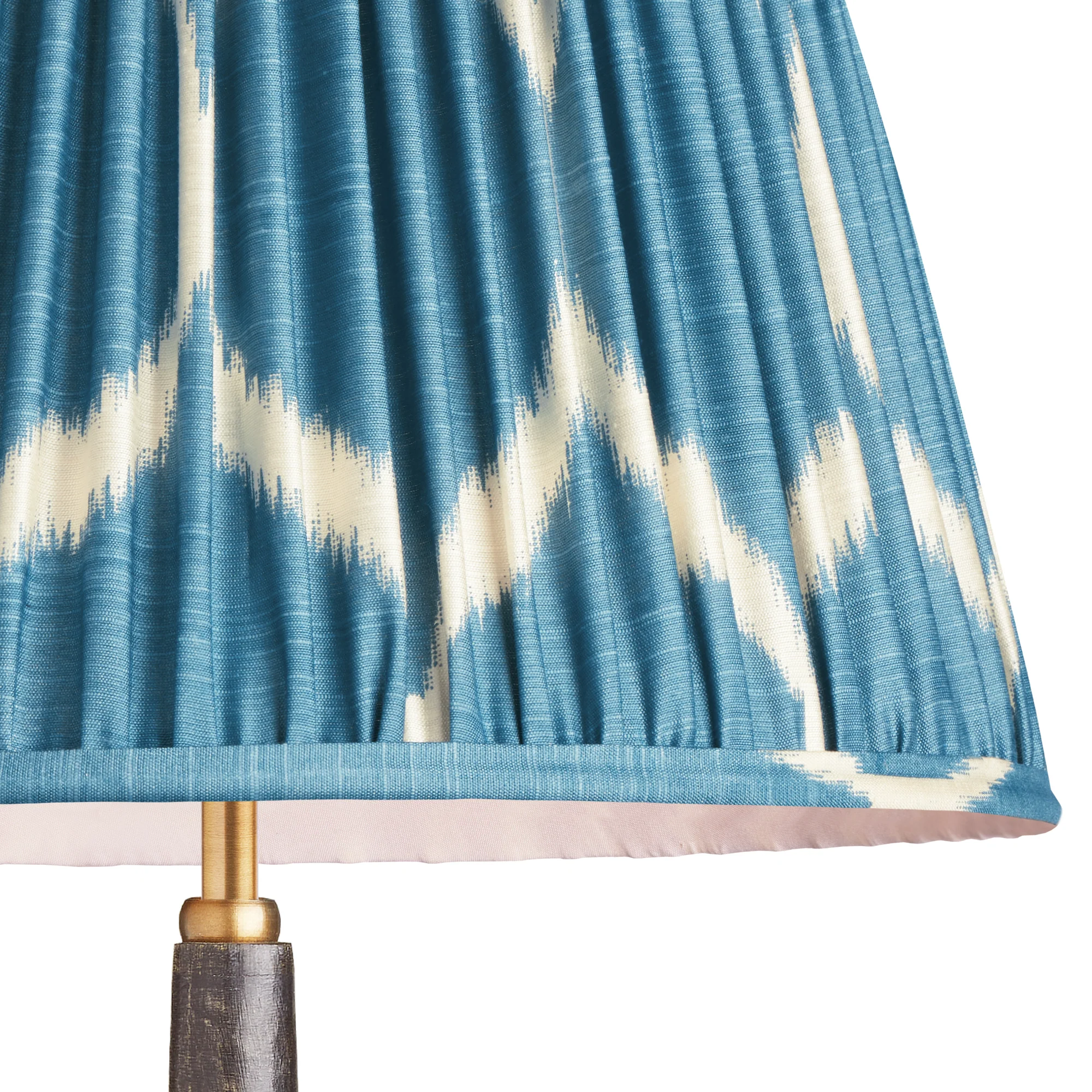 45cm straight empire shade in Turkish blue Yoda printed silk ikat - Image 2
