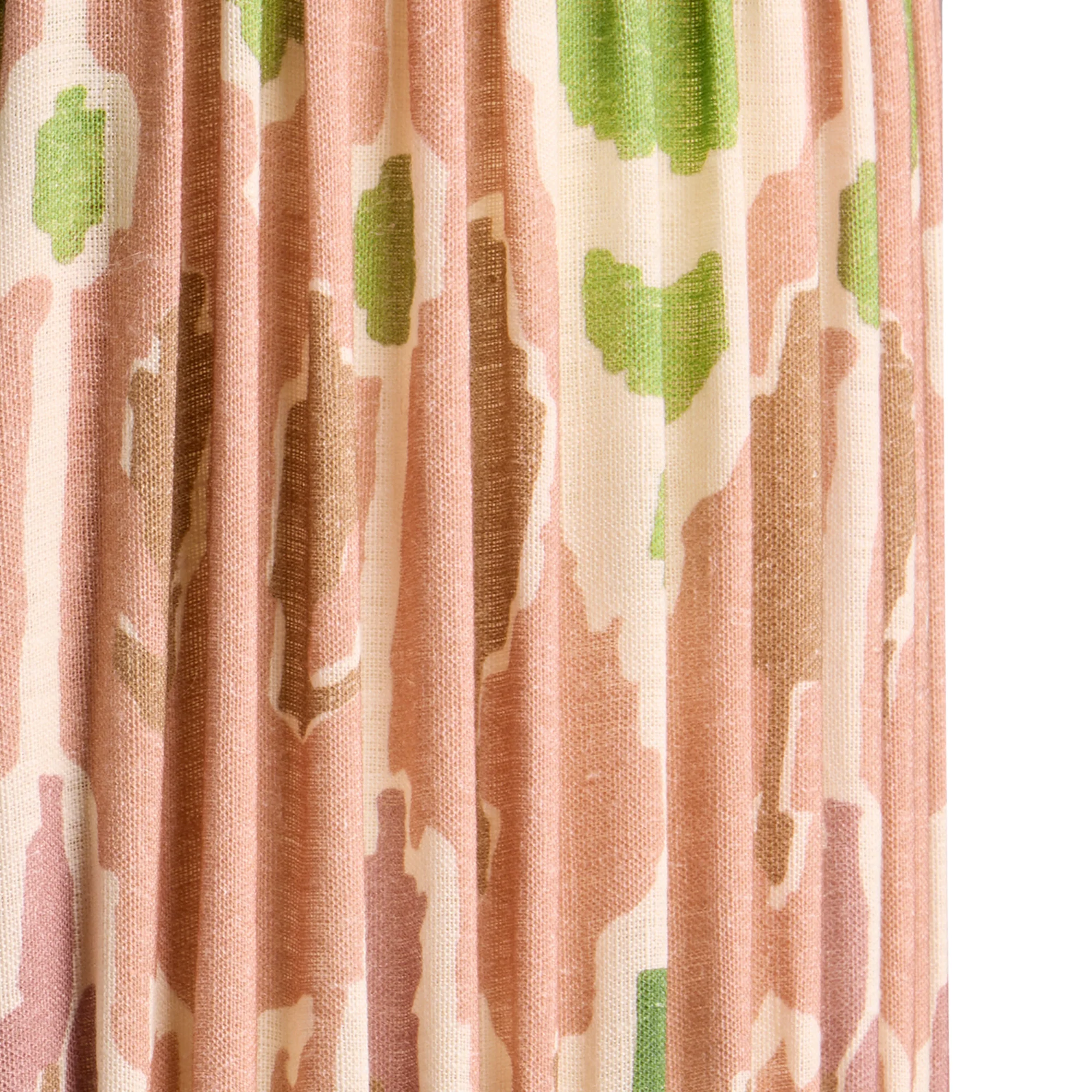 45cm tapered drum shade with adjustable gimbal in blush Bokhara gathered linen by GP & J Baker