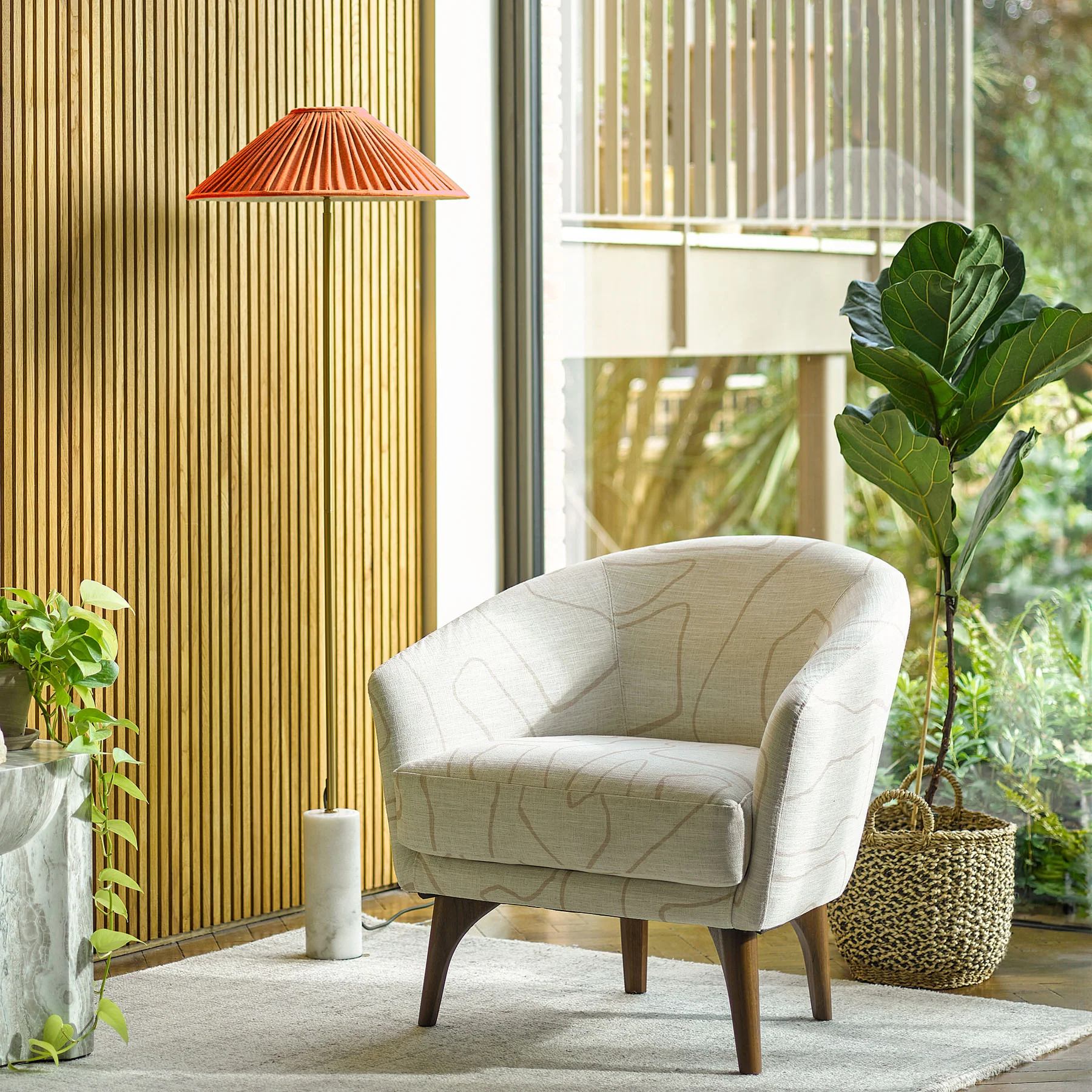 50cm extreme empire shade in Persimmon silk - Image 5