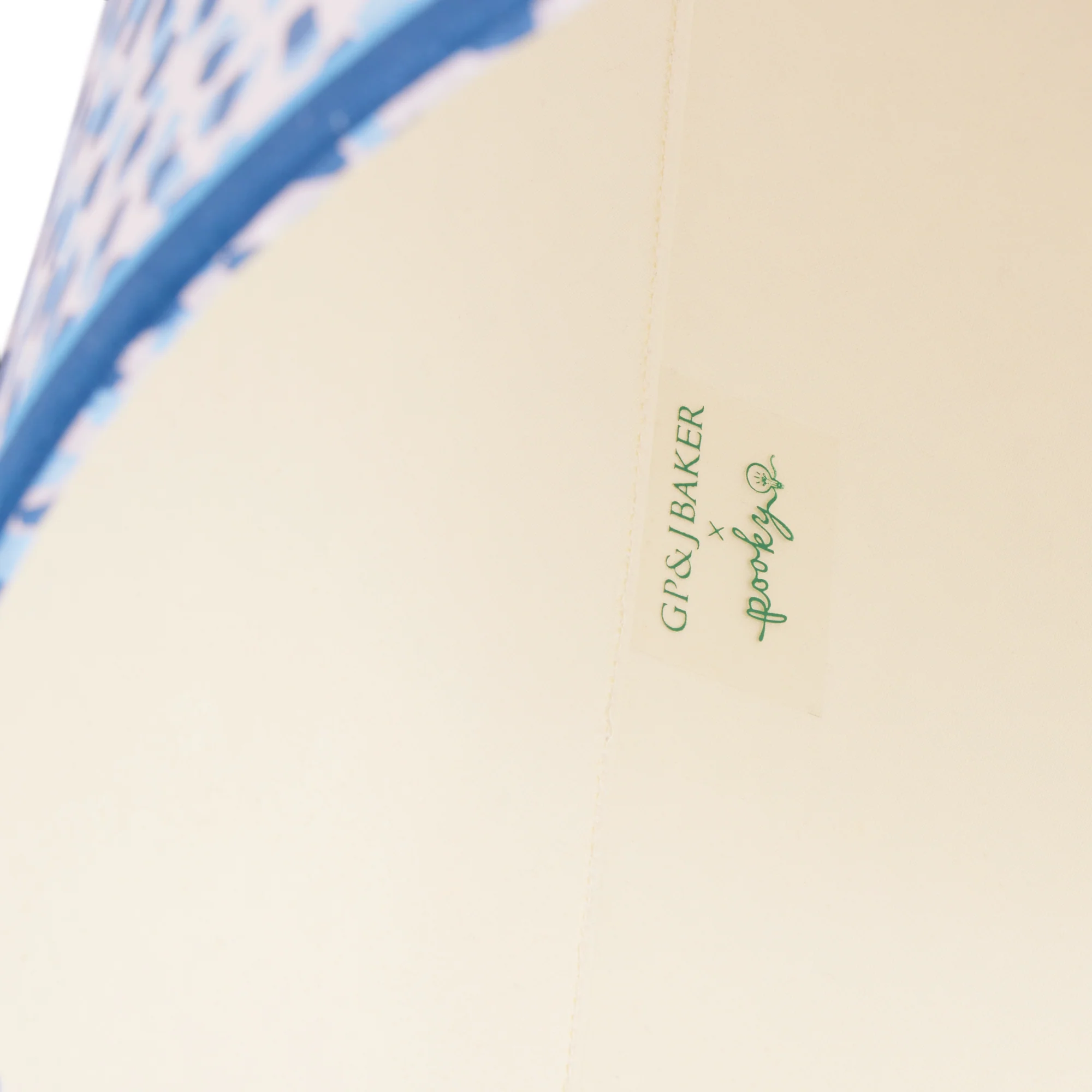 50cm straight empire shade in blue and indigo Polka Dot paper by GP & J Baker - Image 4