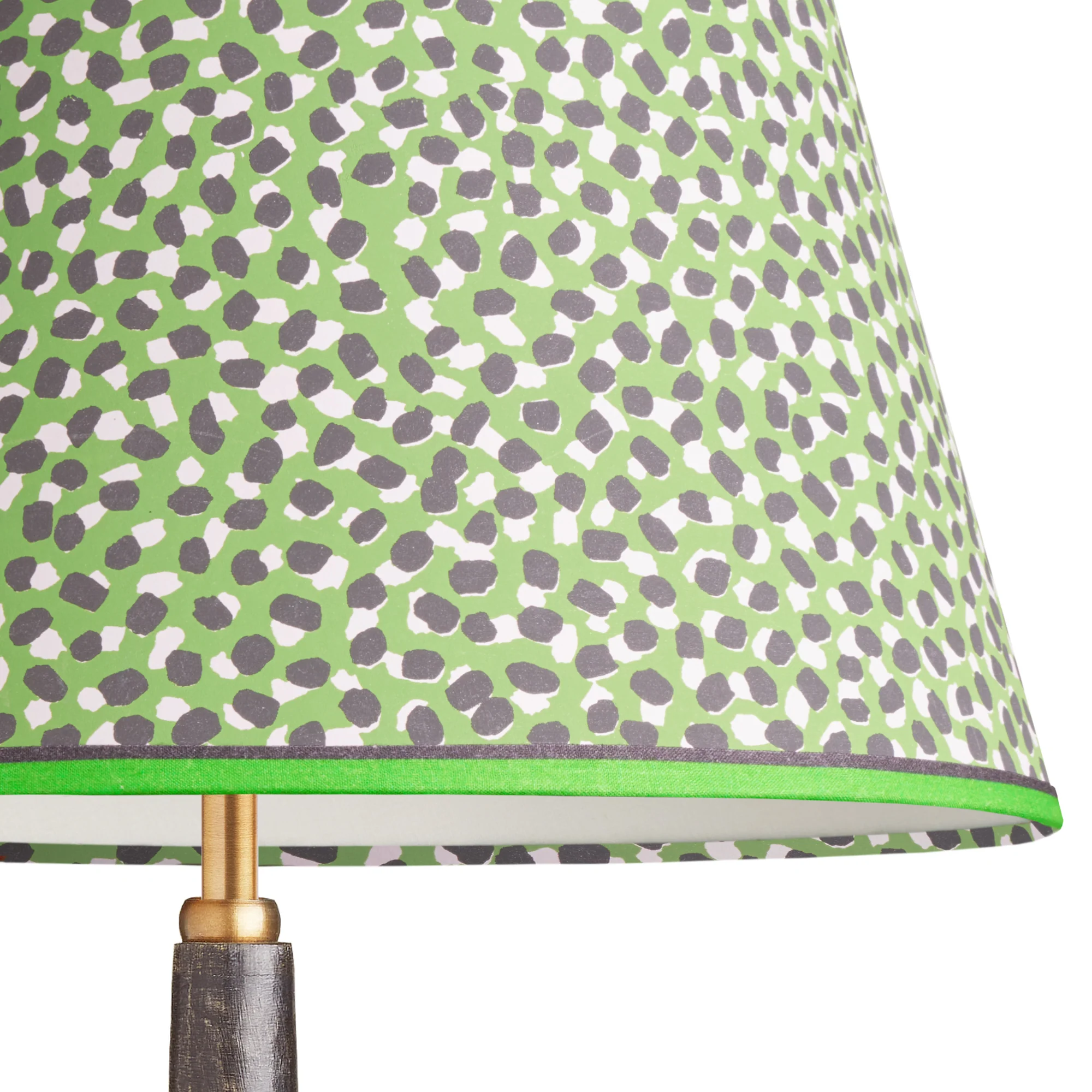 50cm straight empire shade in emerald, black and white Polka Dot paper by GP & J Baker - Image 2