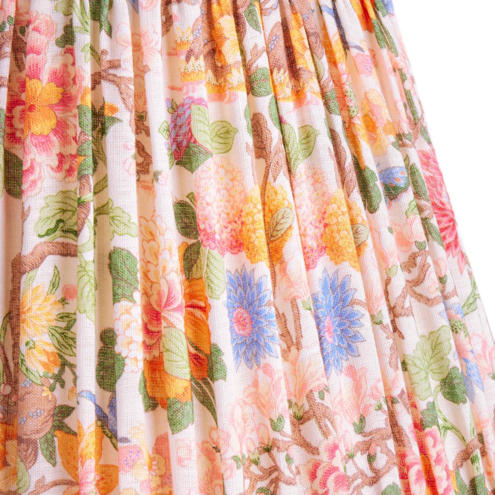 50cm straight empire shade in original Little Magnolia linen by GP & J Baker