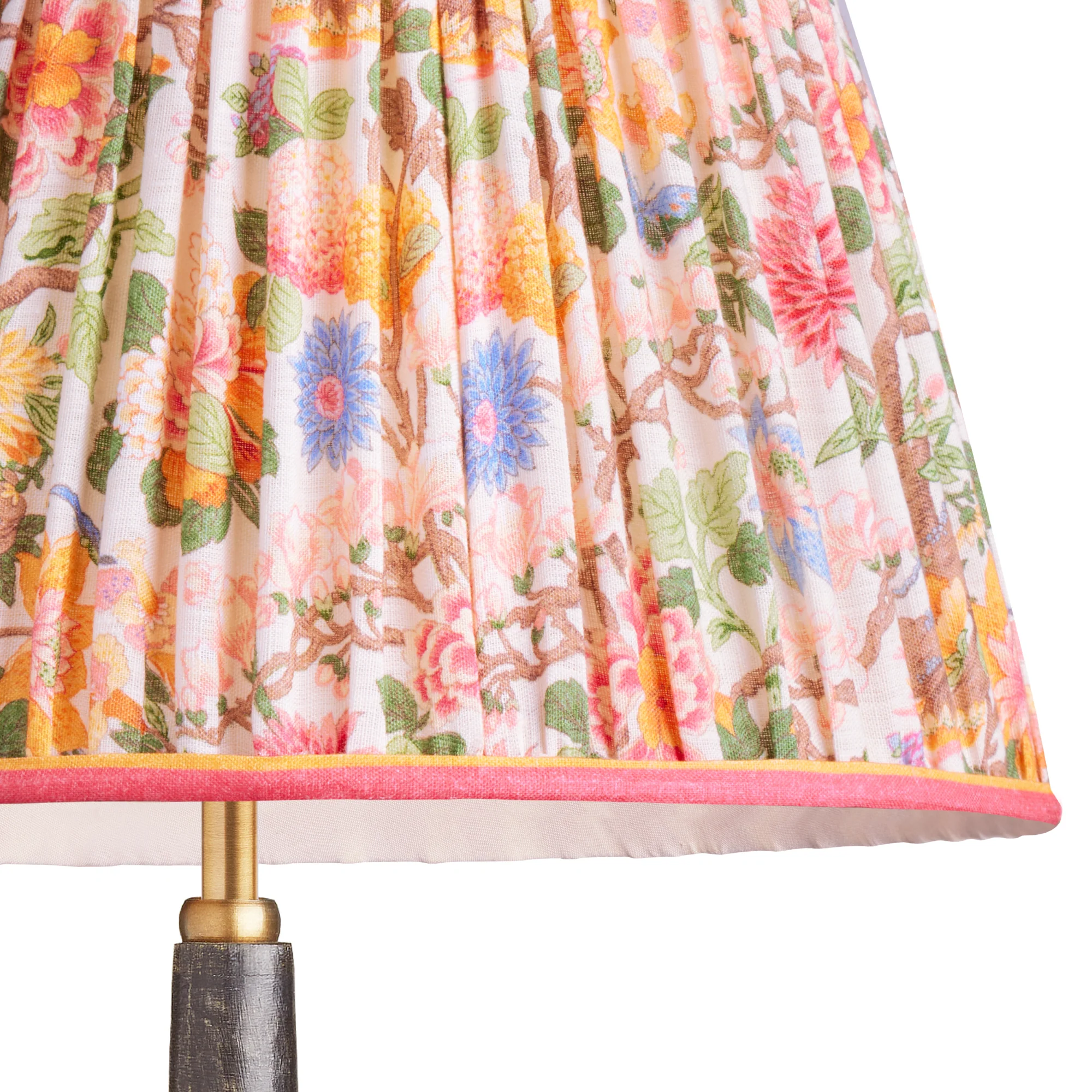 50cm straight empire shade in original Little Magnolia linen by GP & J Baker - Image 2
