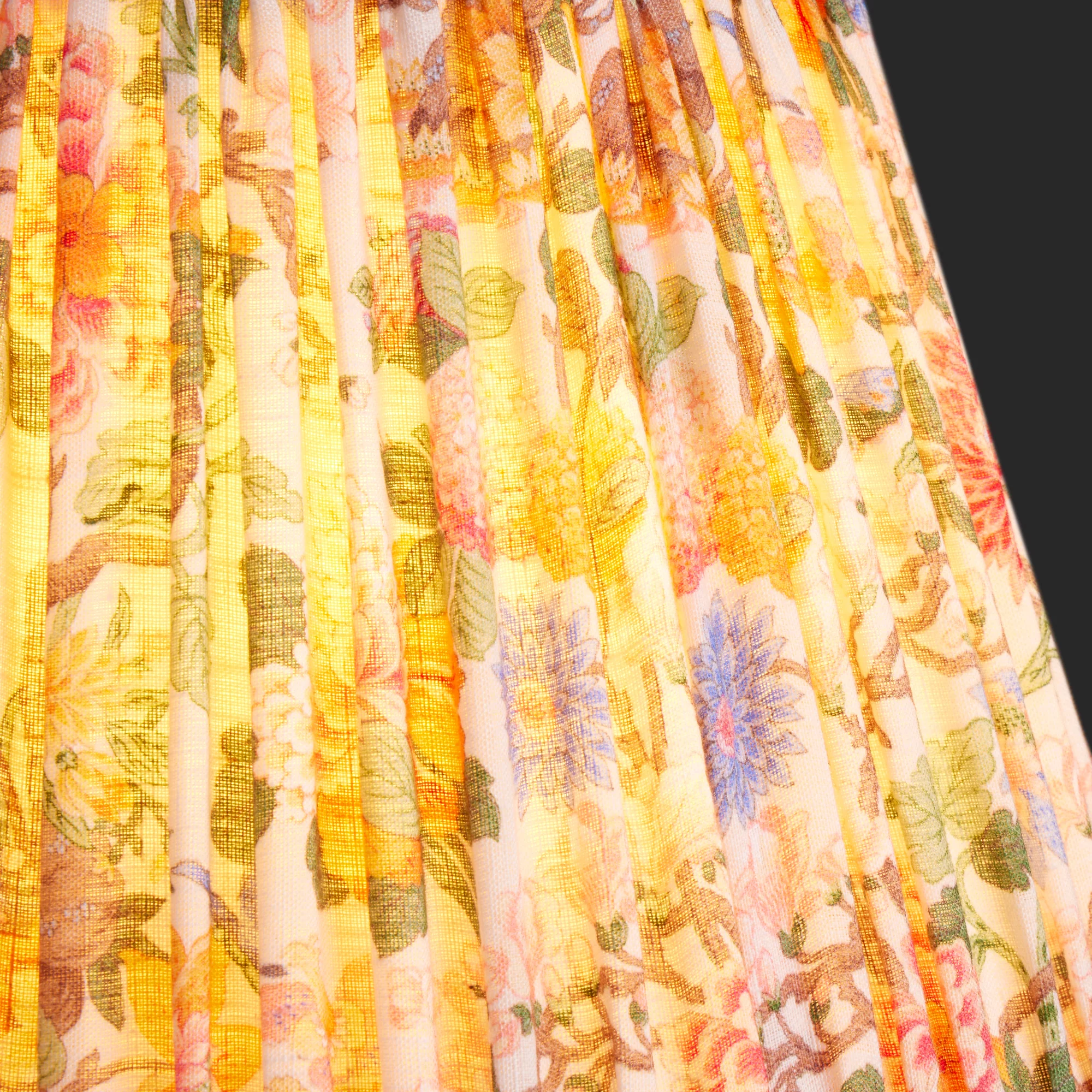 50cm straight empire shade in original Little Magnolia linen by GP & J Baker - Image 3