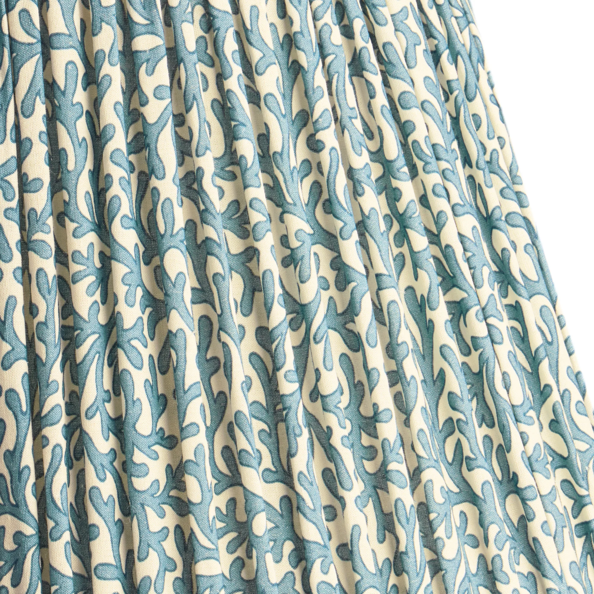 50cm straight empire shade with adjustable gimbal in denim Tuffley gathered cotton by GP & J Baker
