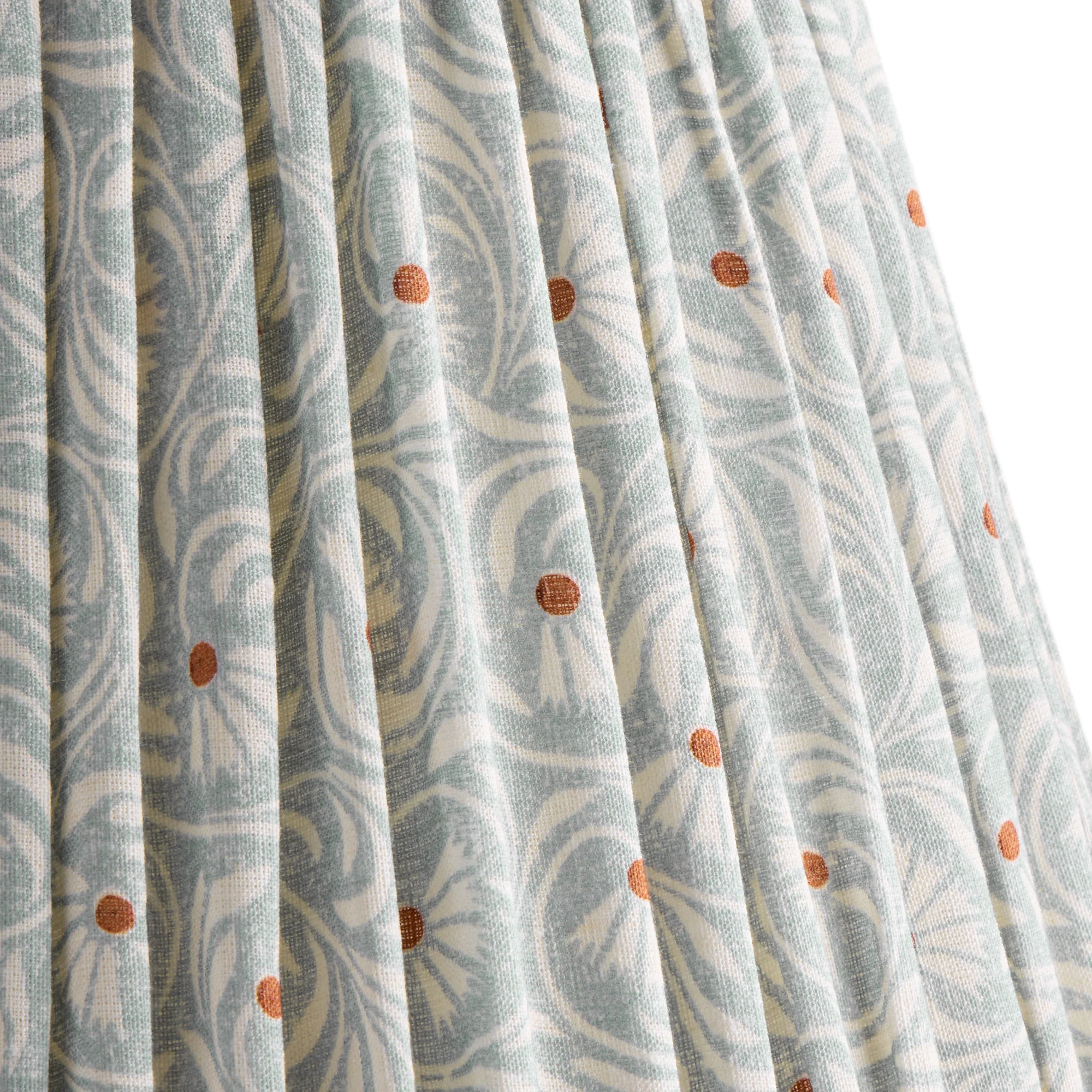 50cm Straight empire shade with carrier in azura 'spriglee' linen by Ellen Merchant