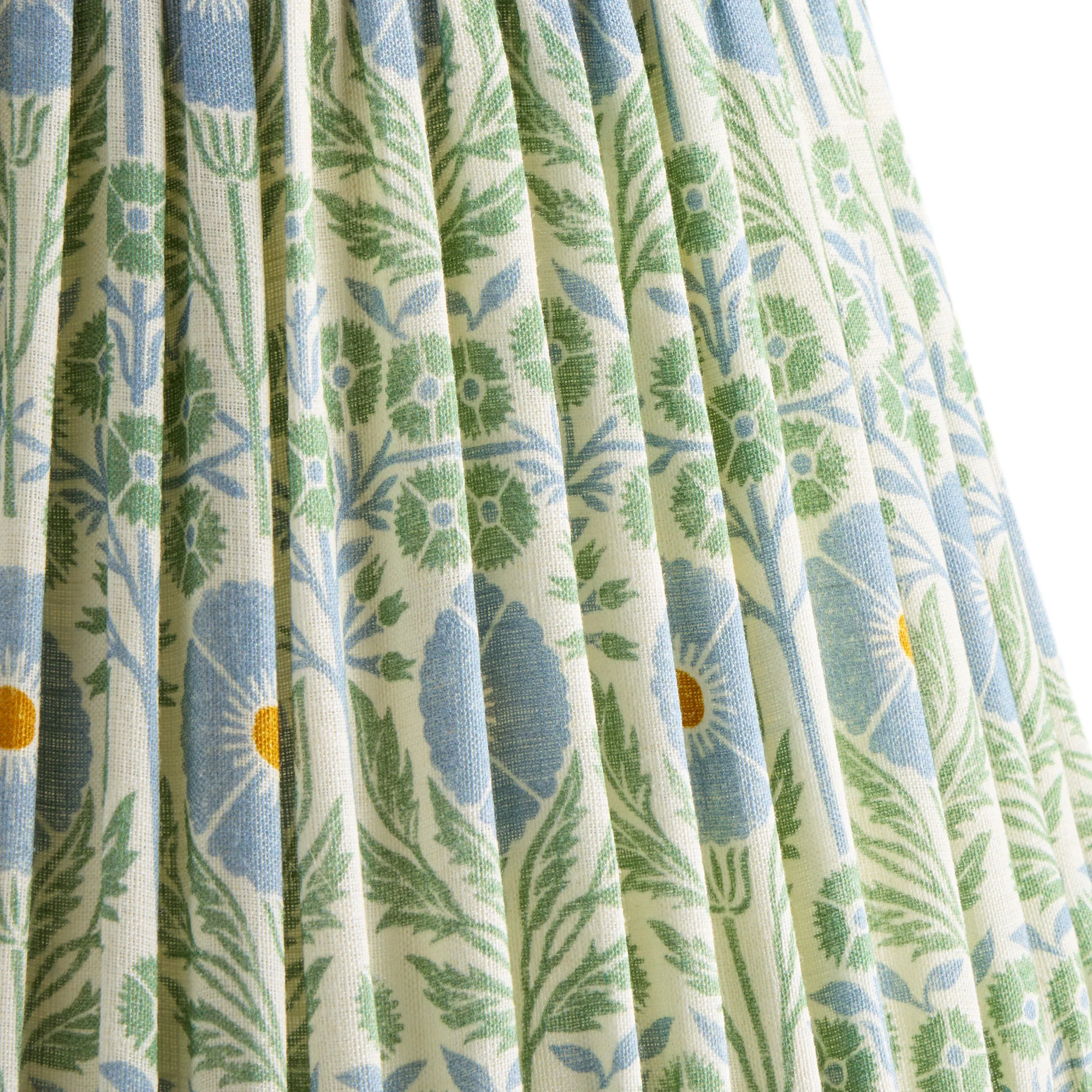 50cm Straight empire shade with carrier in beryl 'poppies' linen by Ellen Merchant
