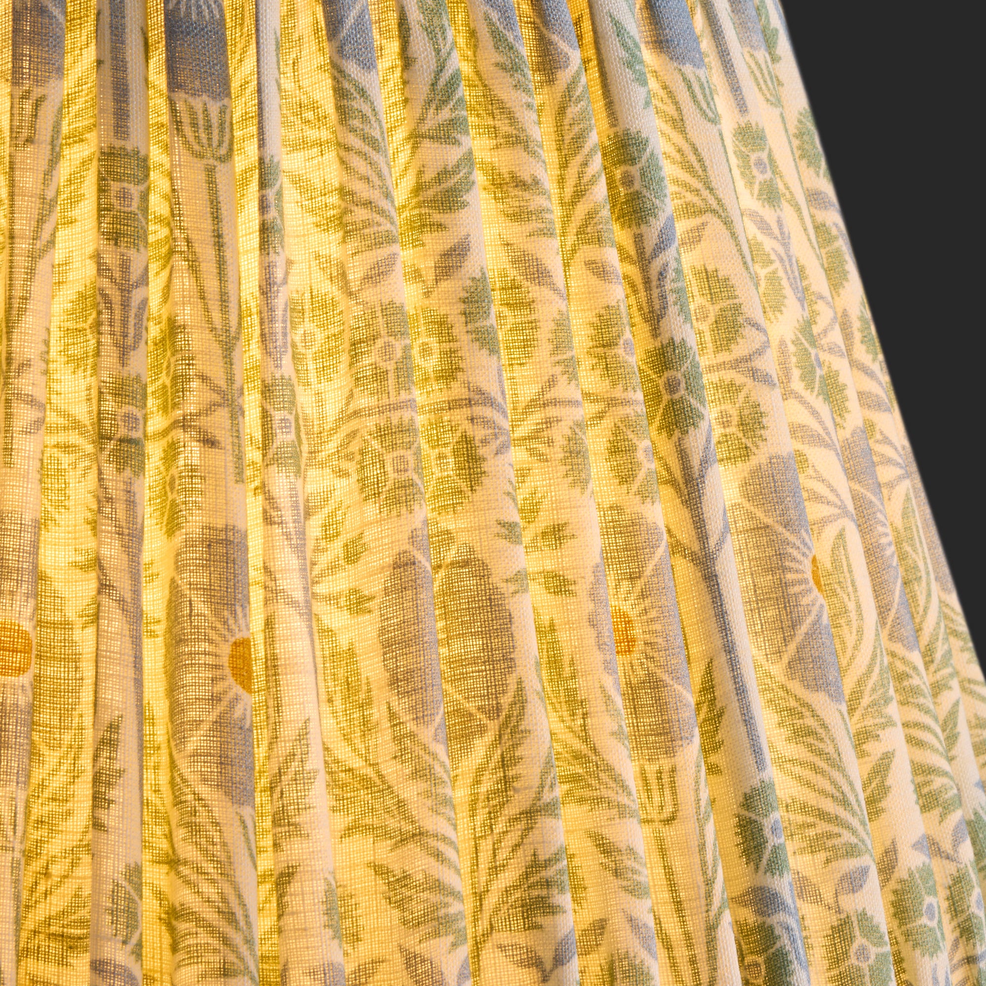 50cm Straight empire shade with carrier in beryl 'poppies' linen by Ellen Merchant - Image 3