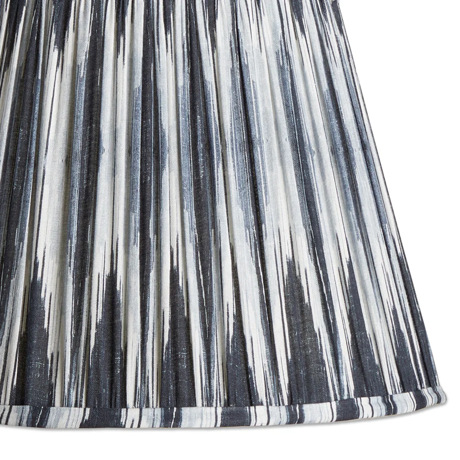 50cm straight empire shade with carrier in black and white Ikat by Matthew Williamson