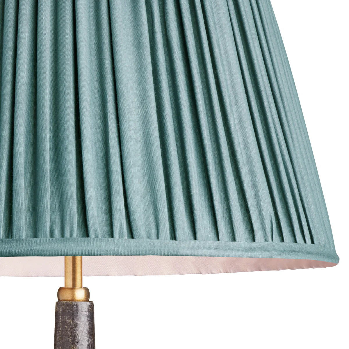 50cm straight empire shade with carrier in blue silk - Image 2