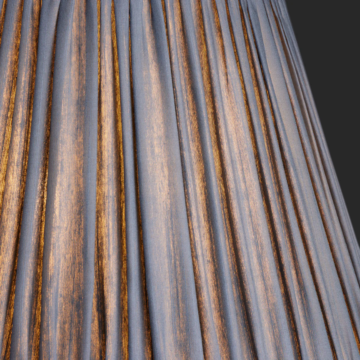 50cm straight empire shade with carrier in blue silk - Image 3