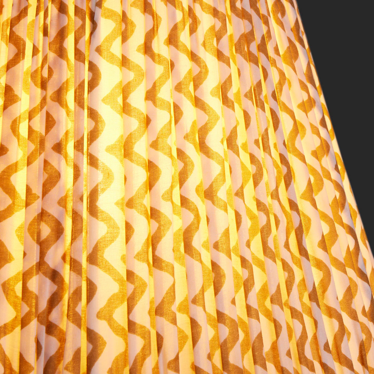 50cm straight empire shade with carrier in Caramel Chevrons - Image 3