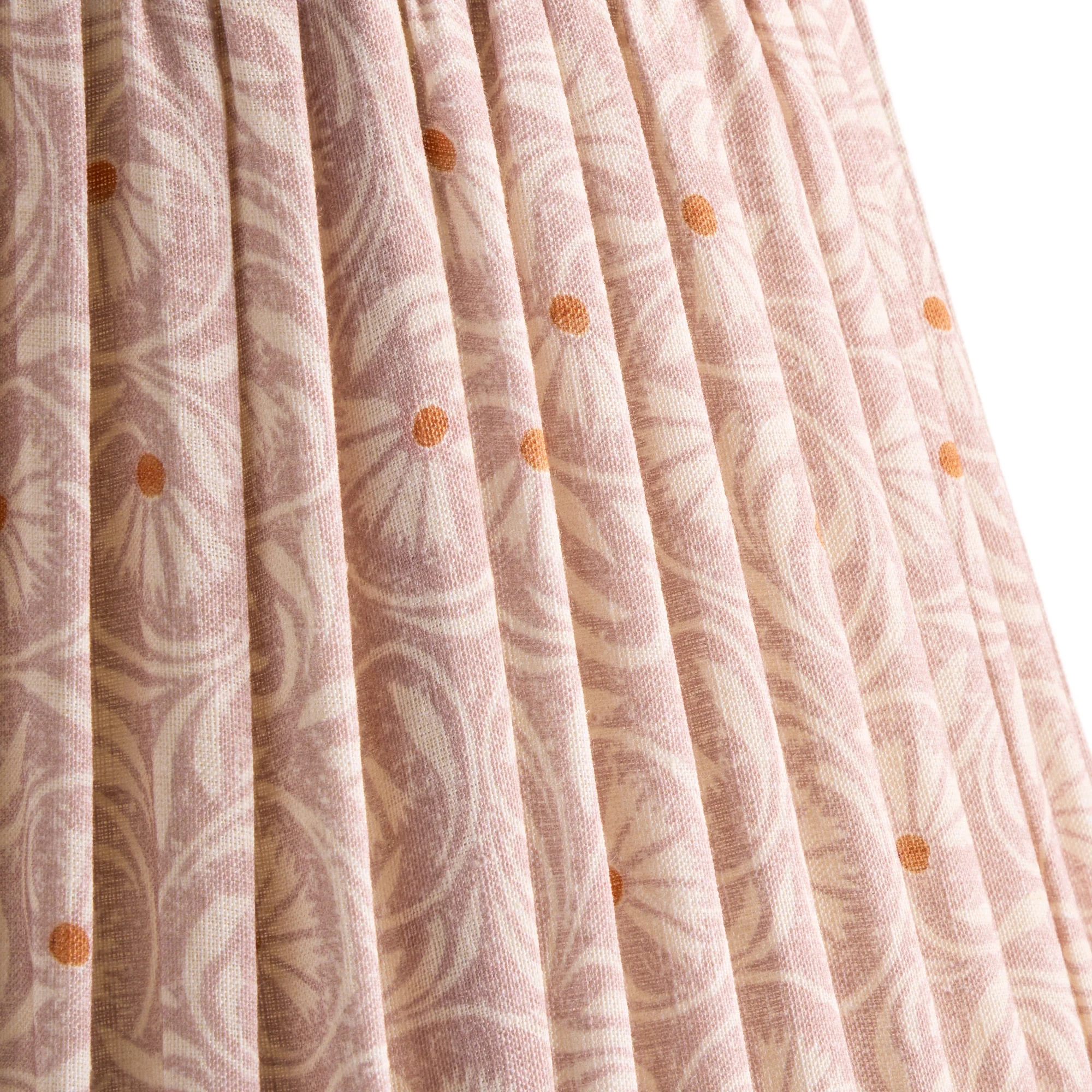 50cm Straight empire shade with carrier in dirty rose 'spriglee' linen by Ellen Merchant