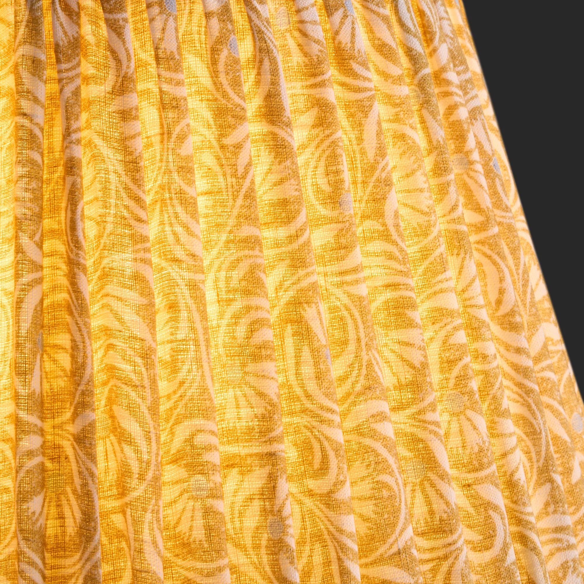 50cm Straight empire shade with carrier in jaggery 'spriglee' linen by Ellen Merchant - Image 3