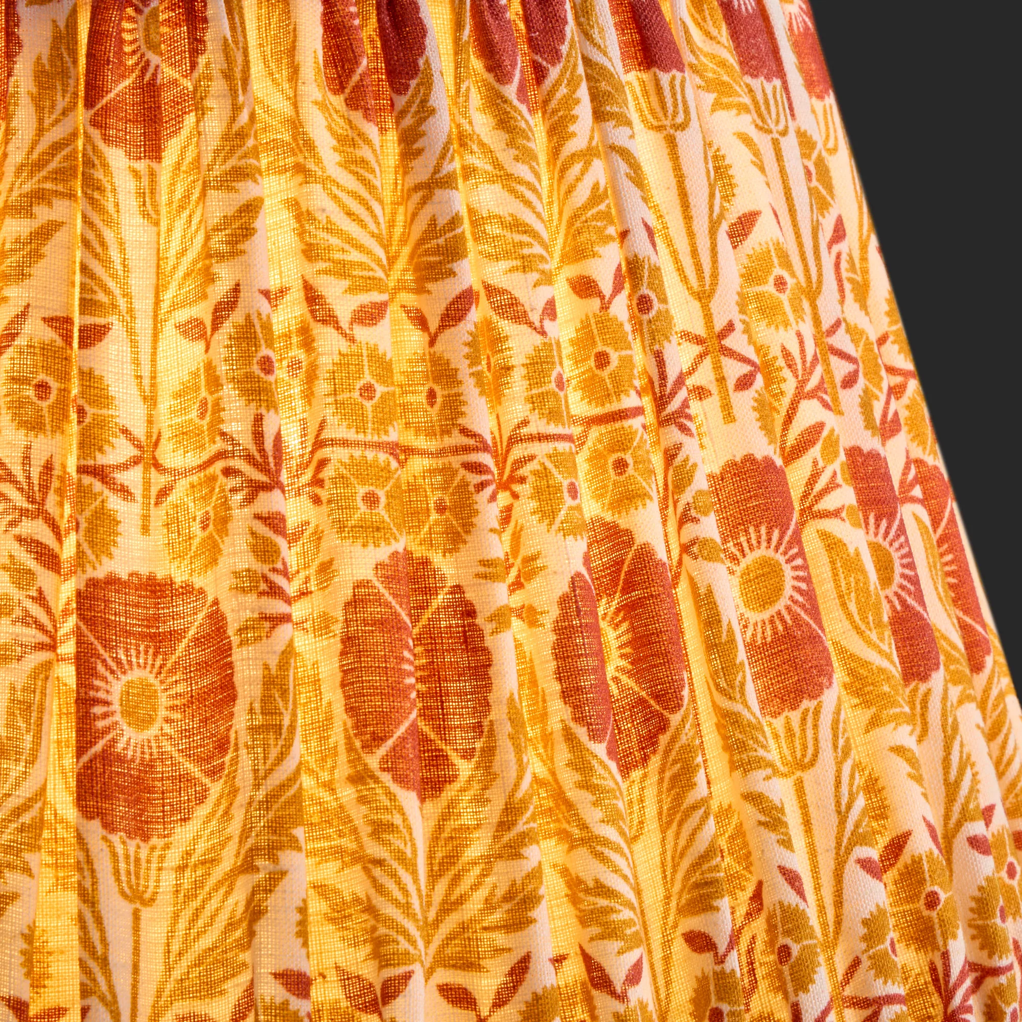 50cm Straight empire shade with carrier in papavero 'poppies' linen by Ellen Merchant - Image 3