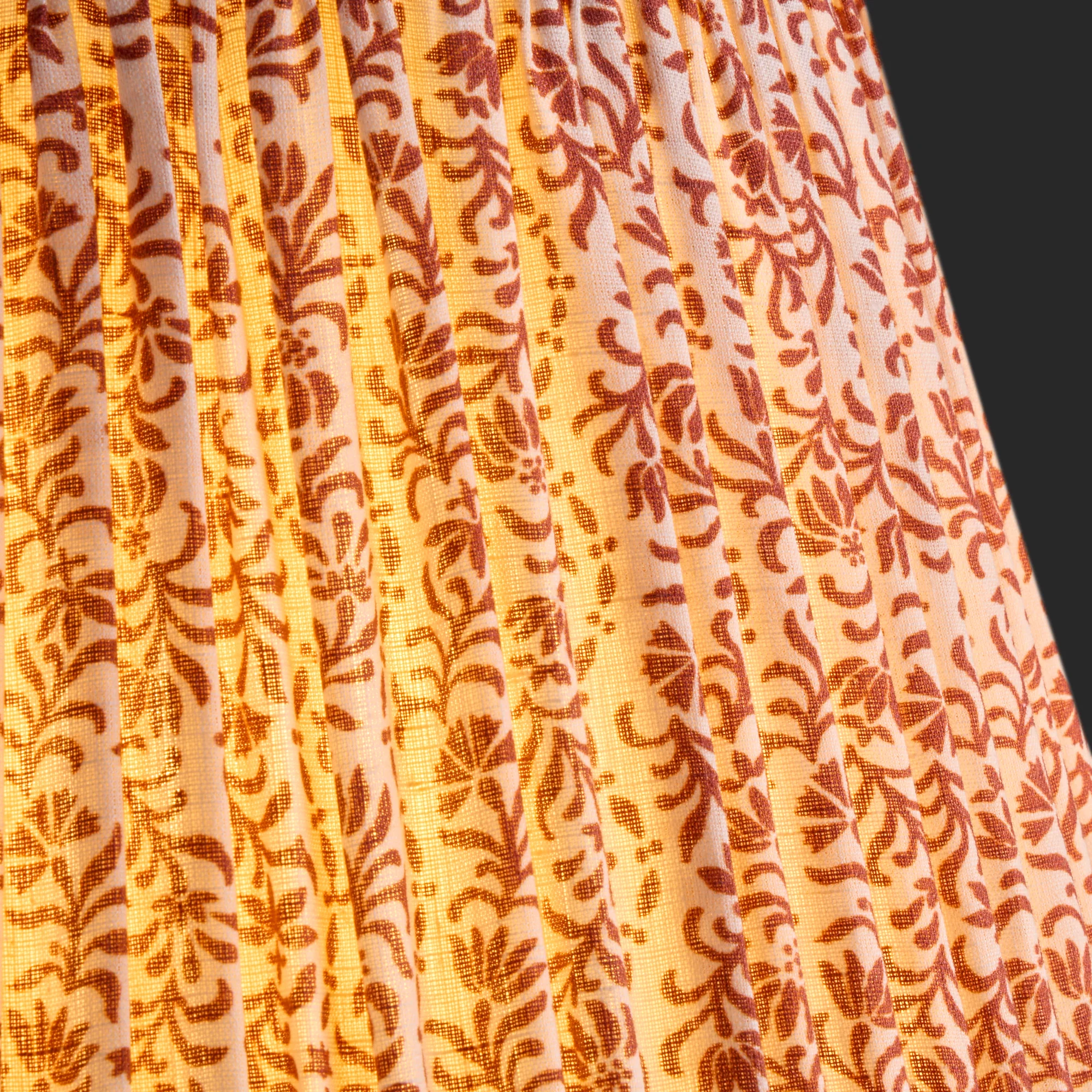 50cm Straight empire shade with carrier in rust 'posy' linen by Ellen Merchant - Image 3