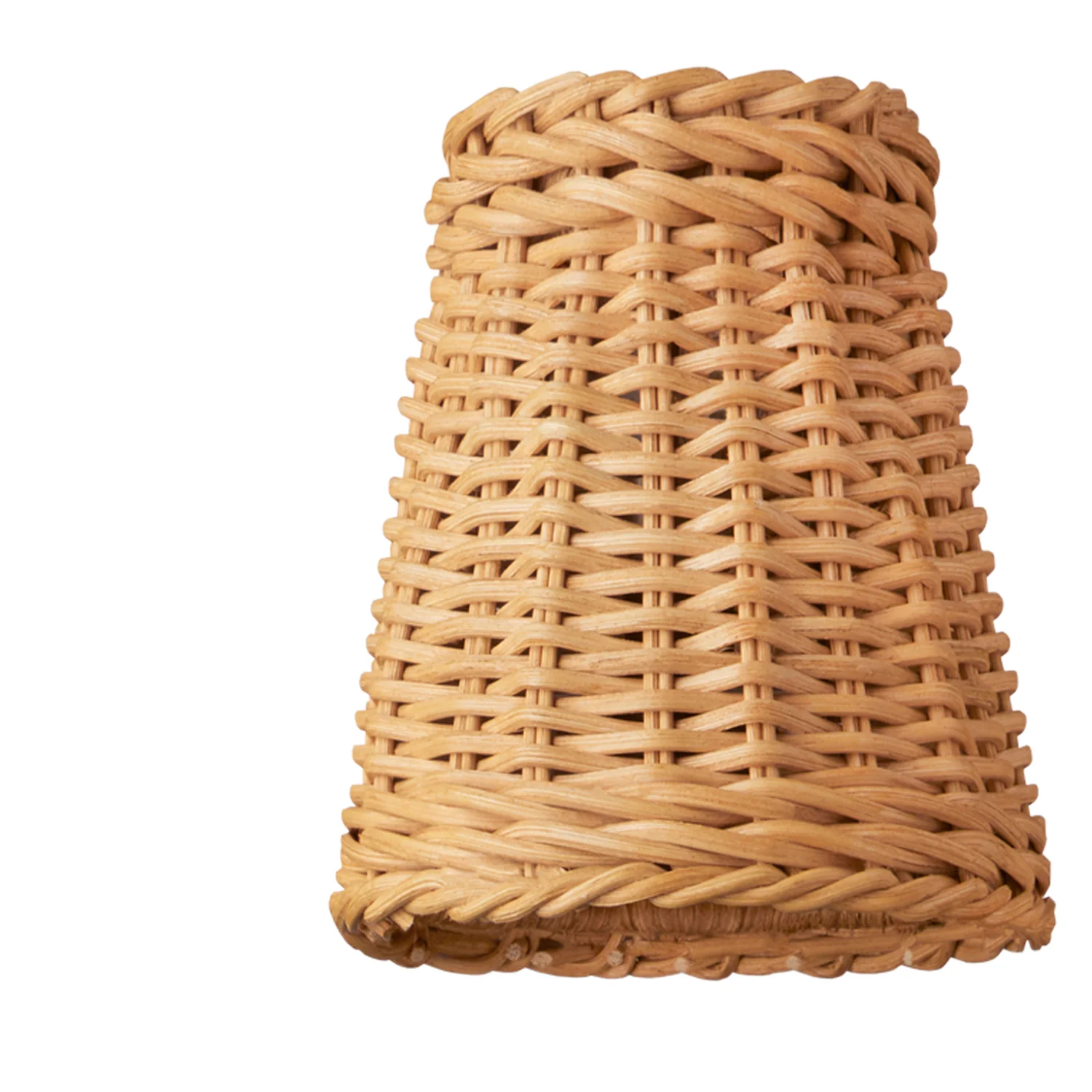 9.5cm tall tapered pendant shade in natural rattan - Image 2