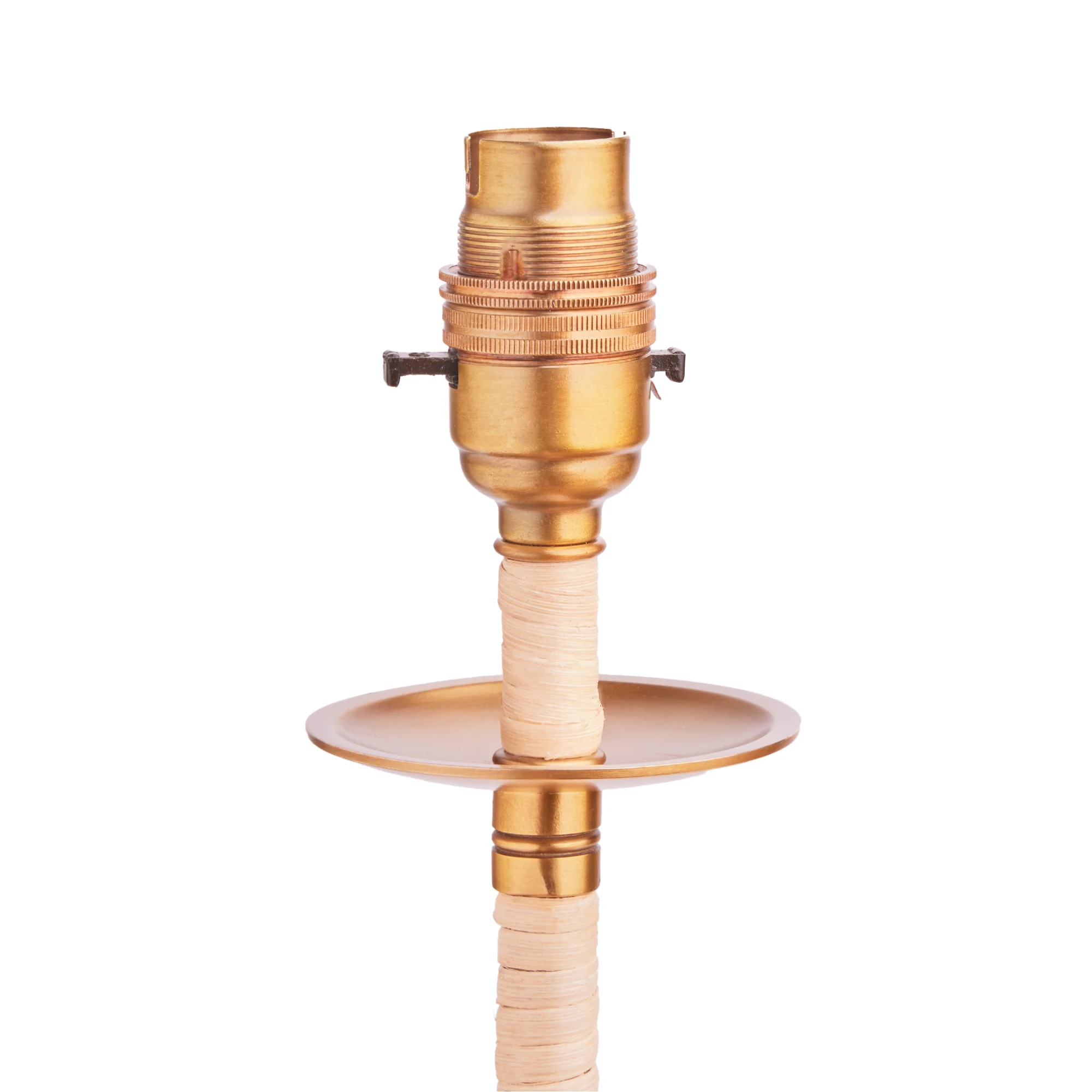 Abel standing lamp in brass and natural rattan - Image 7