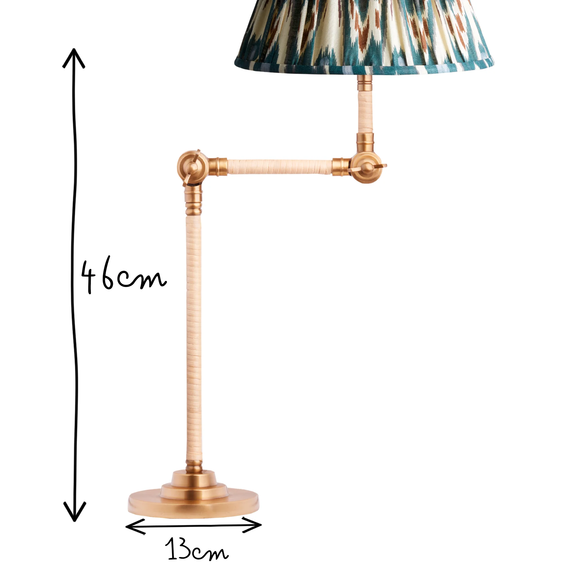 Abel table lamp in brass and natural rattan - Image 8