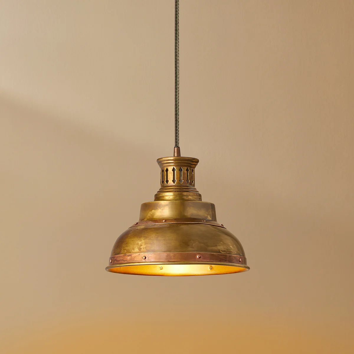 Agen pendant in aged brass and copper - Image 2