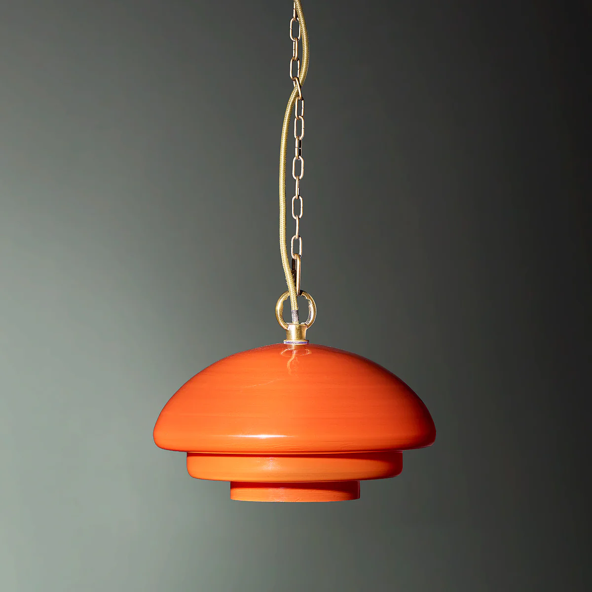 Ali pendant in orange glass