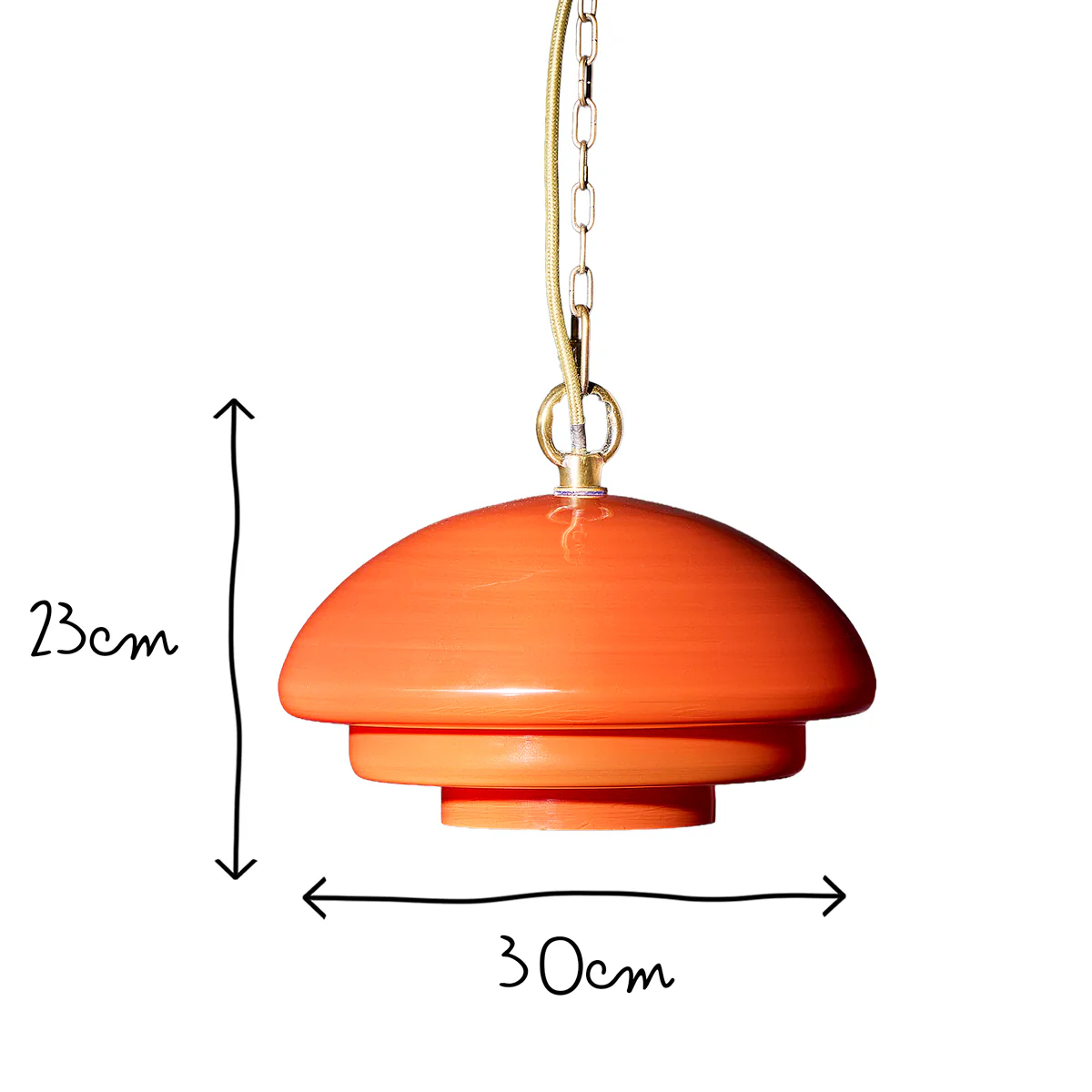 Ali pendant in orange glass - Image 9