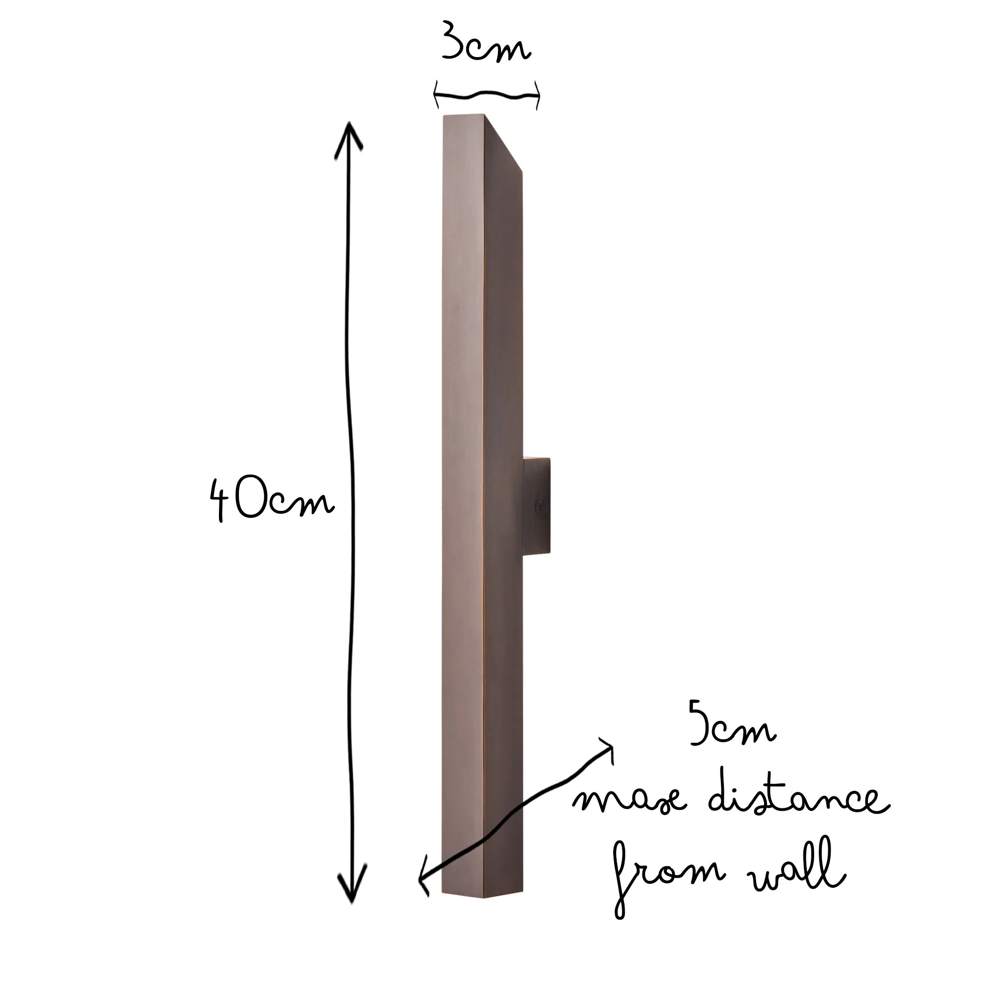Andor IP54 up and down light in bronze - Image 12
