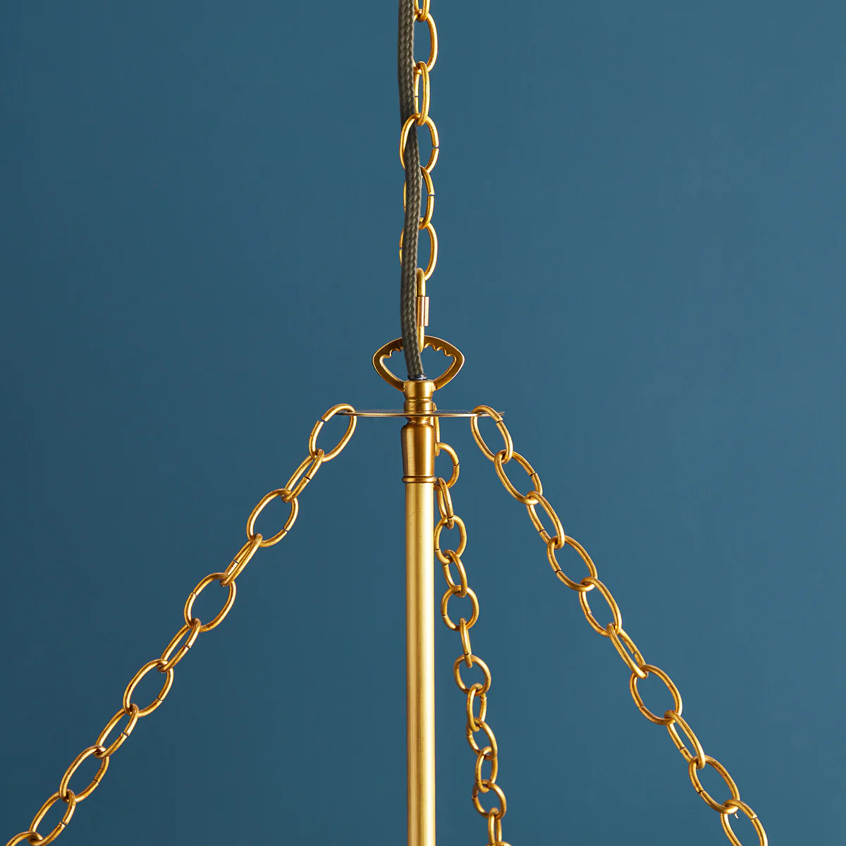 Archie stepped glass pendant with brass fittings - Image 5