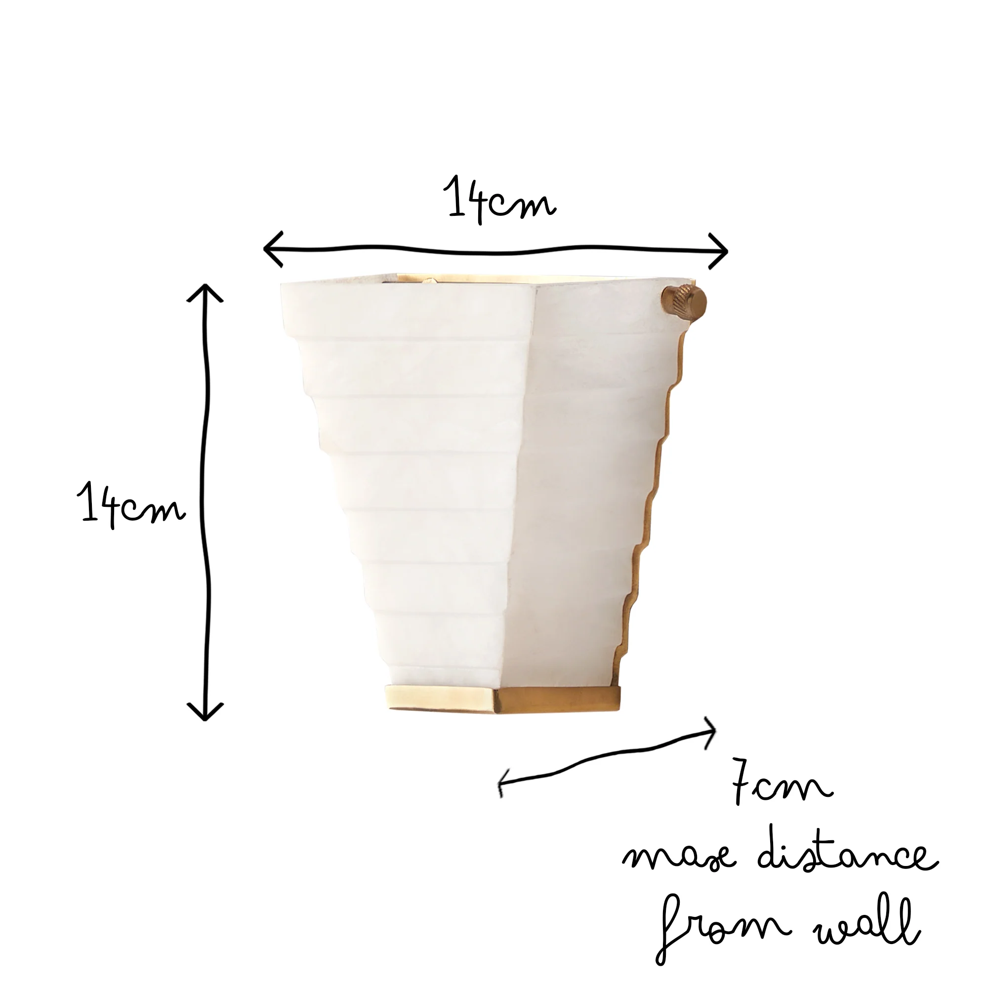 Aristotle wall light in alabaster and brass - Image 12
