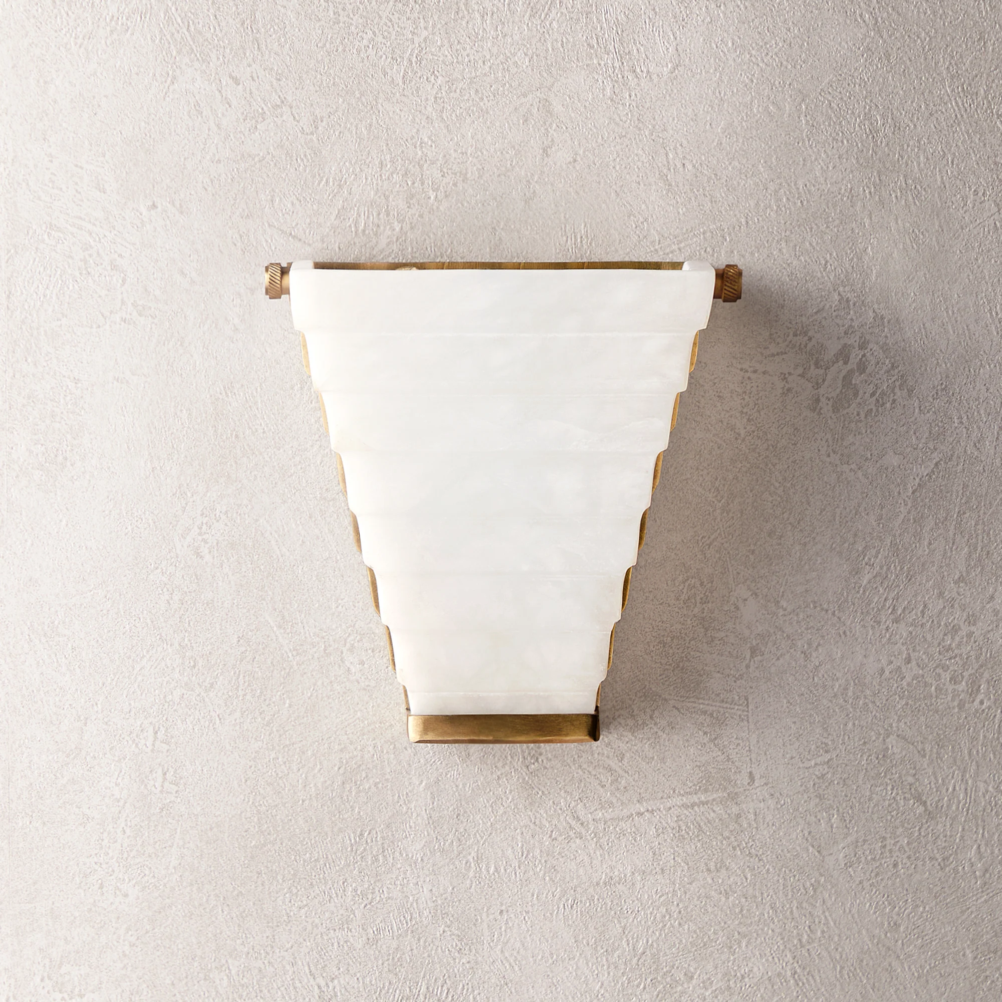 Aristotle wall light in alabaster and brass - Image 9