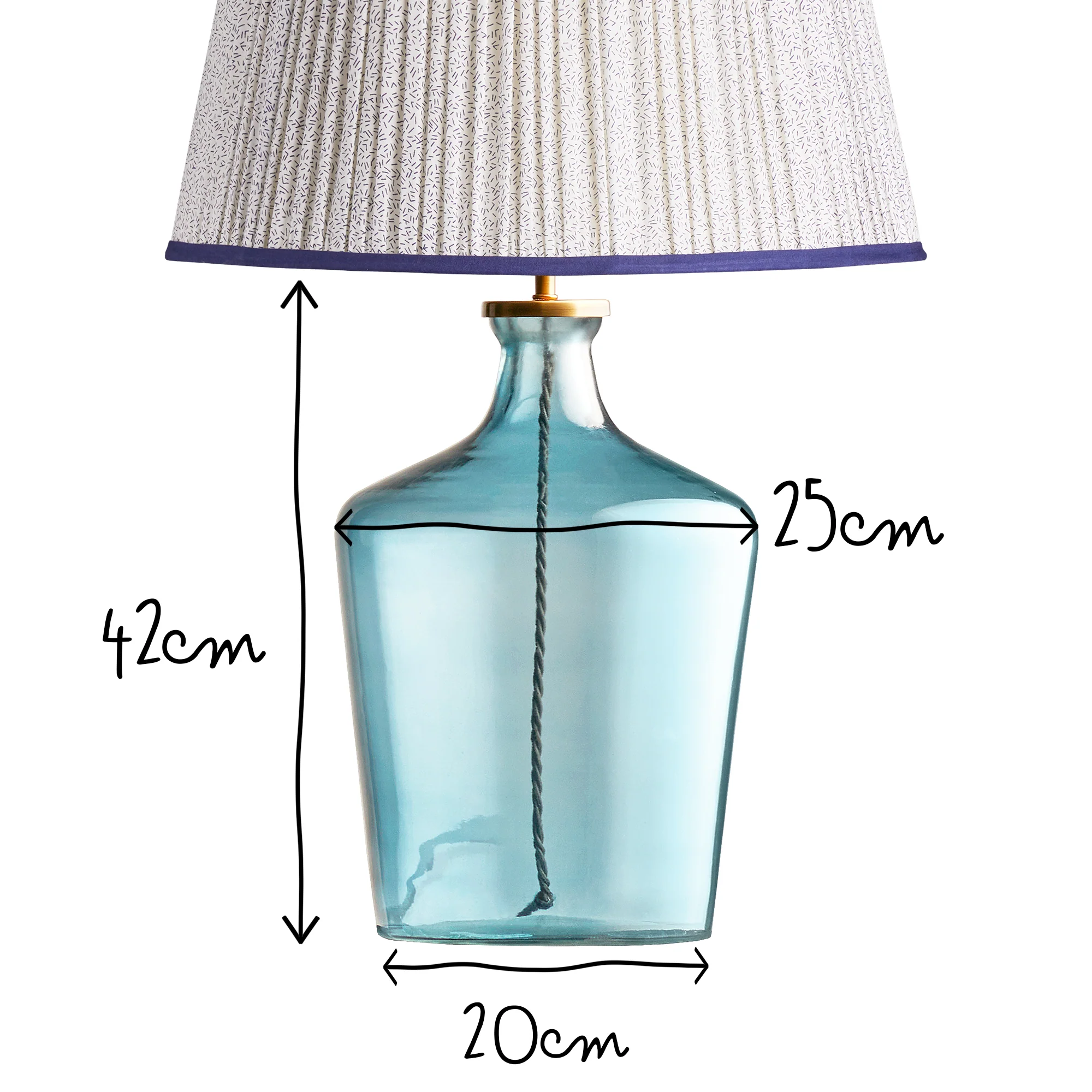 Arnie table lamp in blue glass - Image 10