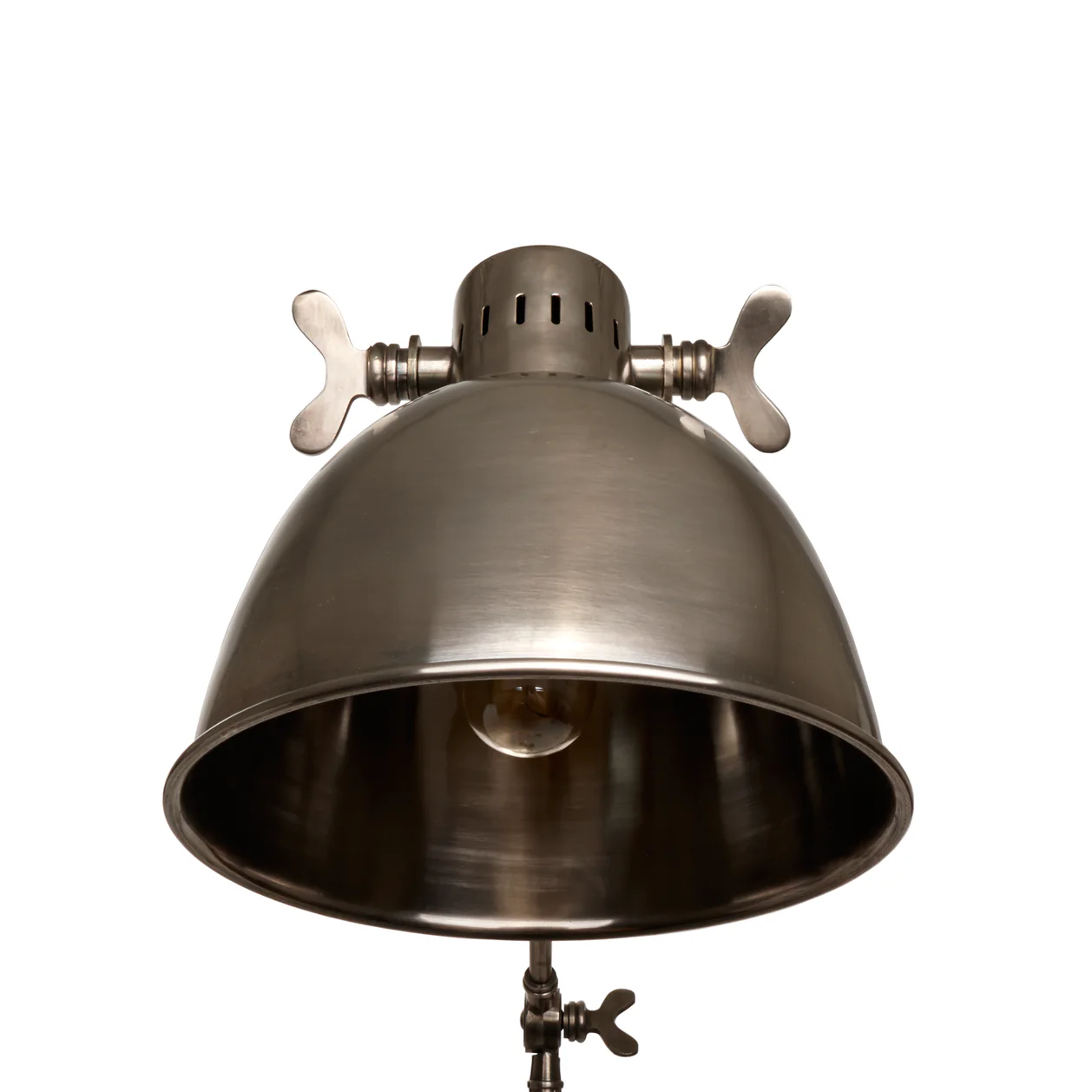 Astaire floor lamp in brass with antique silver finish - Image 3