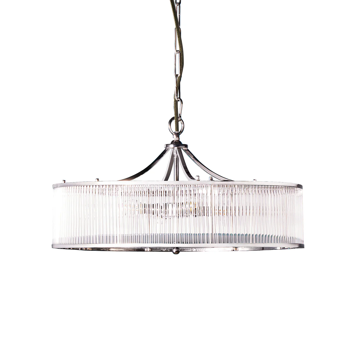 Athena Chandelier in nickel and glass - Image 3