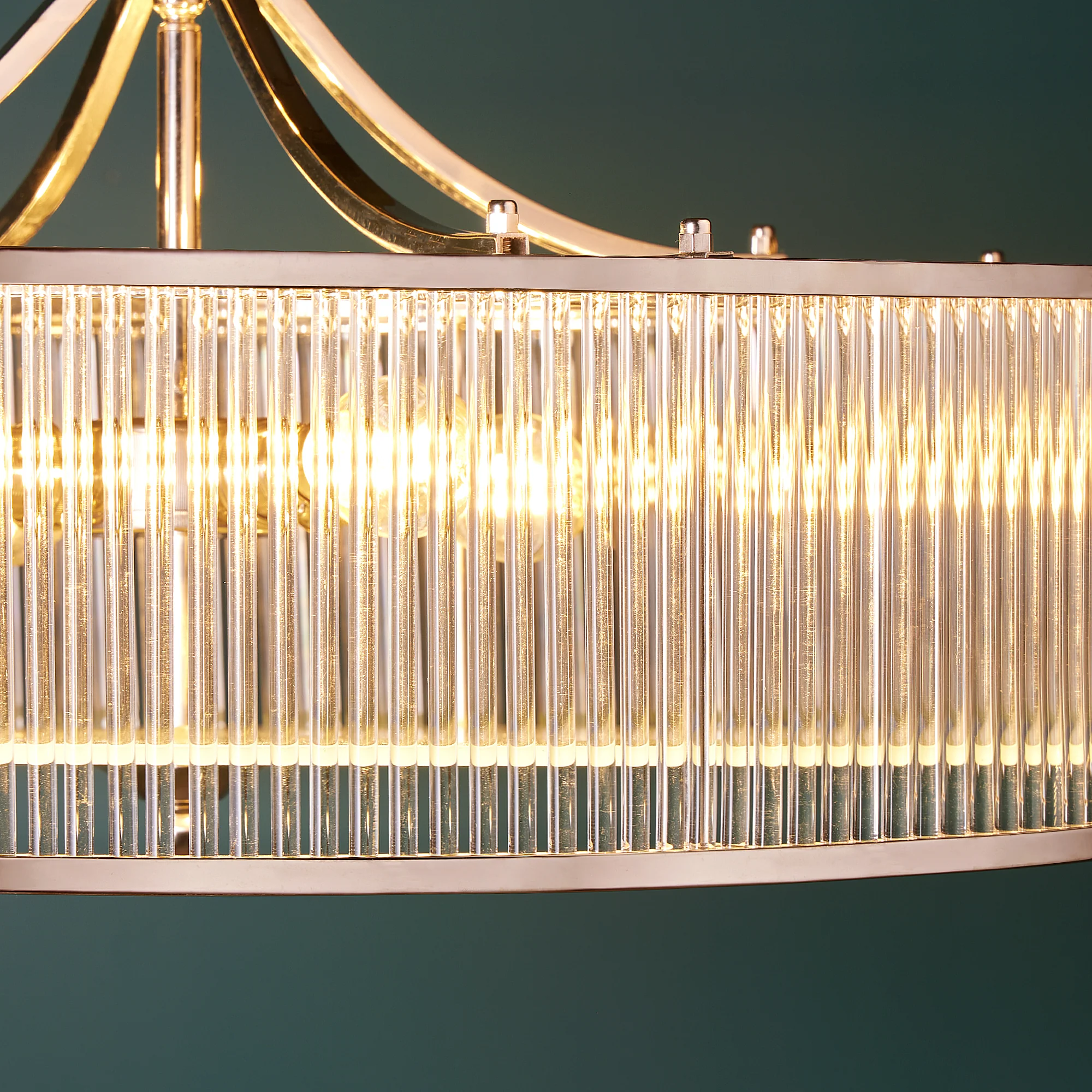 Athena Chandelier in nickel and glass - Image 5