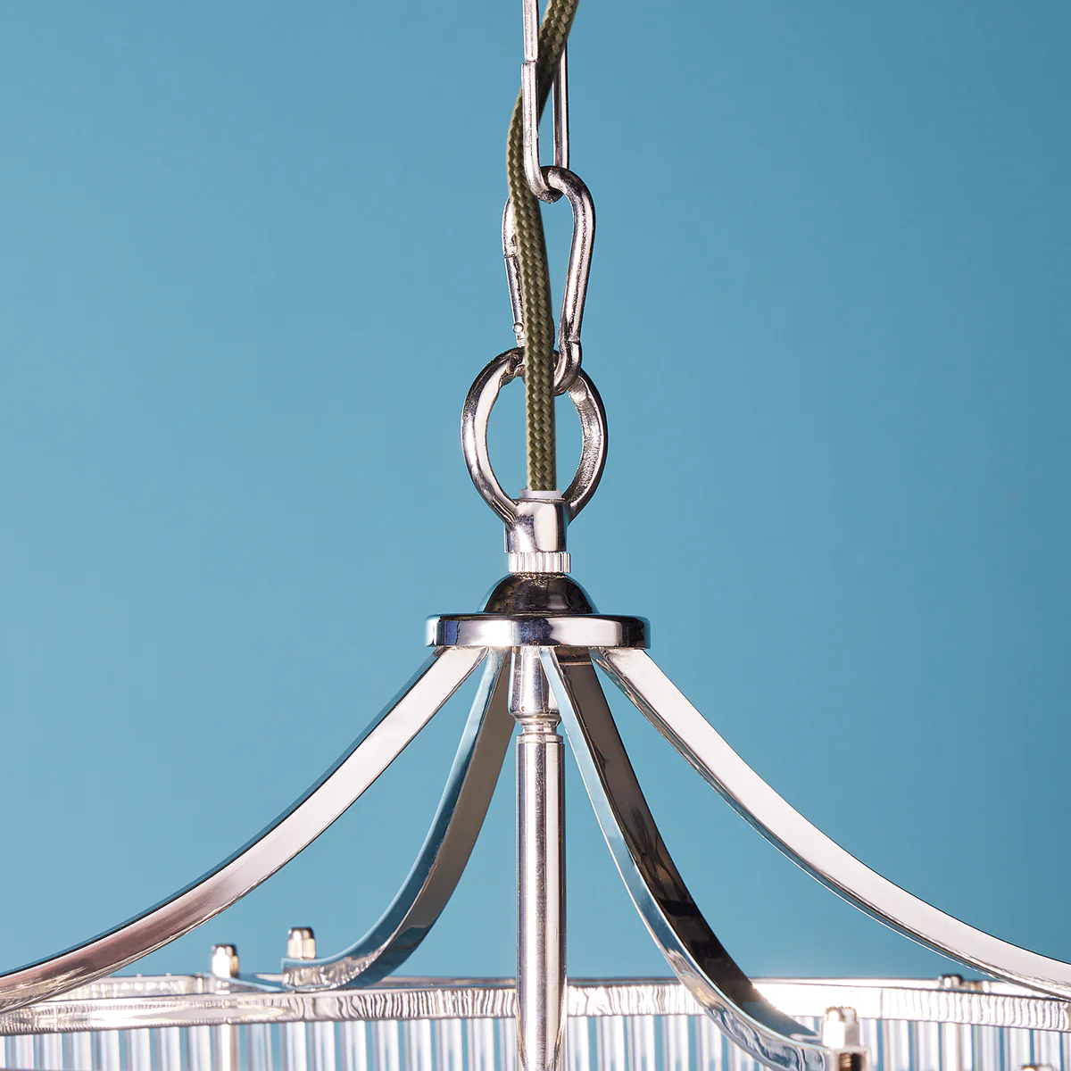 Athena Chandelier in nickel and glass - Image 9