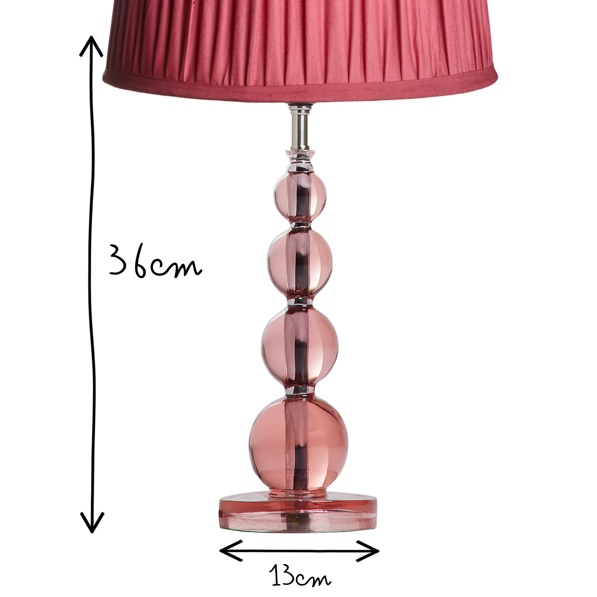 Aurora table lamp in blush pink resin - Image 8