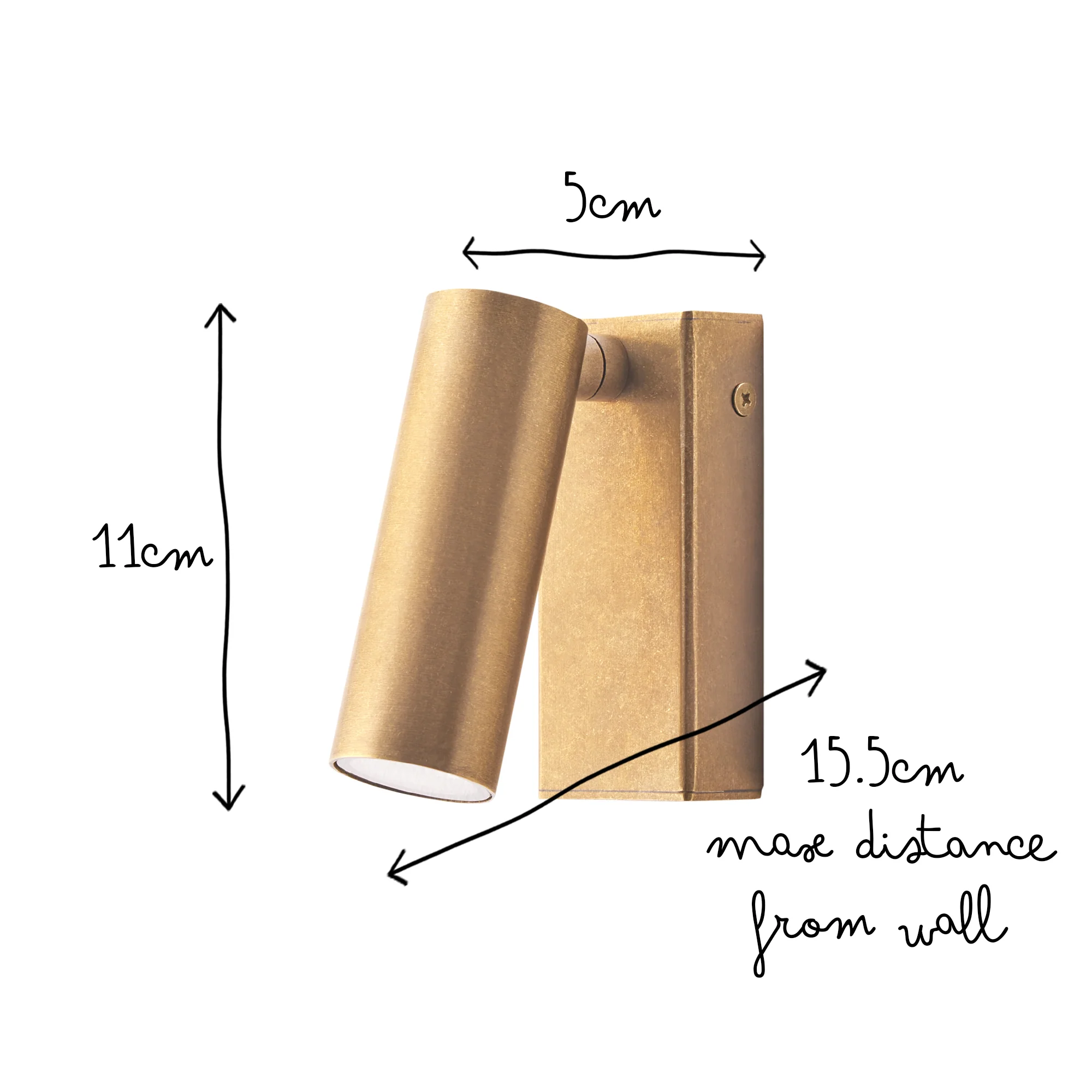 Austell IP54 spotlight in brass - Image 12